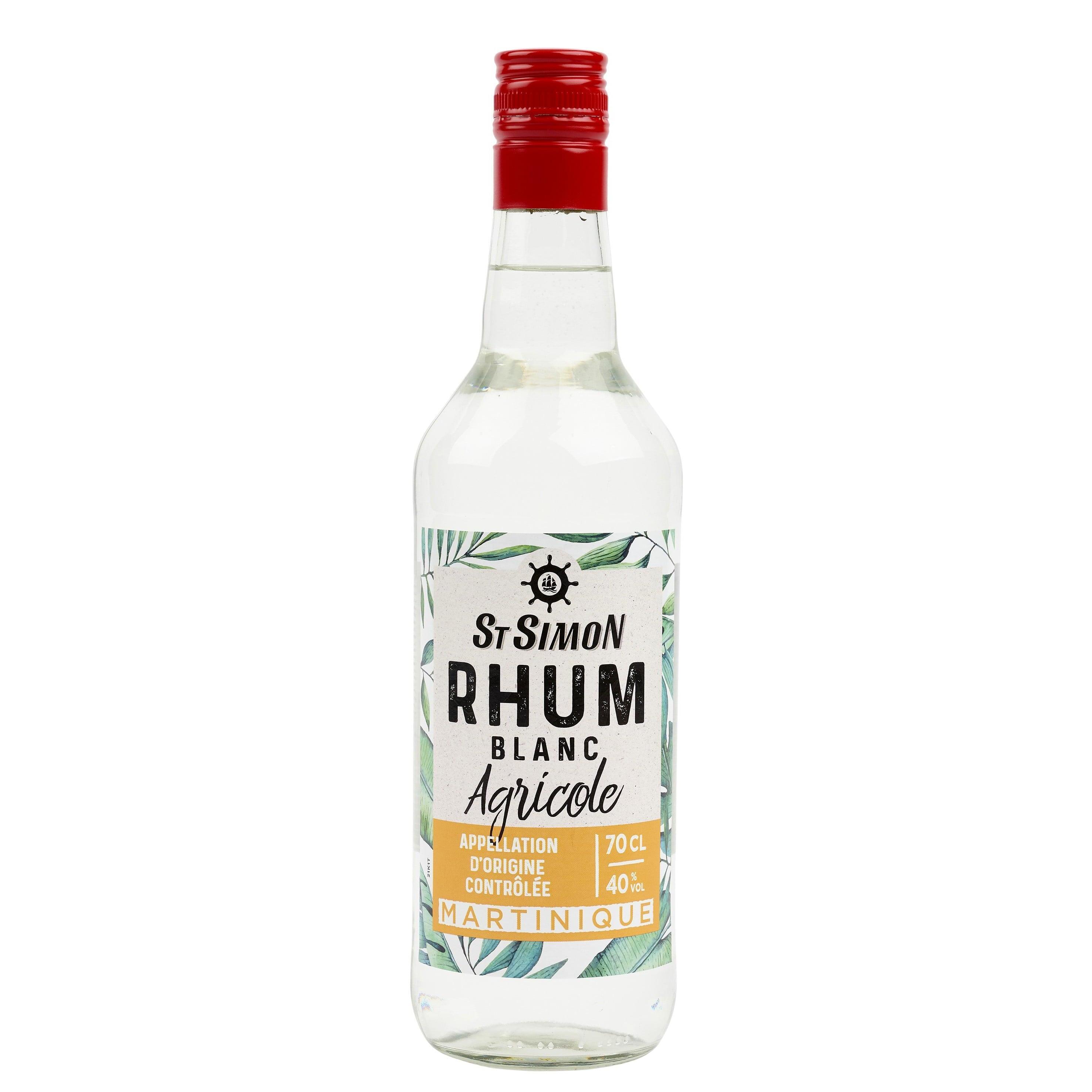 Voir la diapositive 3 : ST SIMON Rhum blanc agricole Martinique 40% 70cl