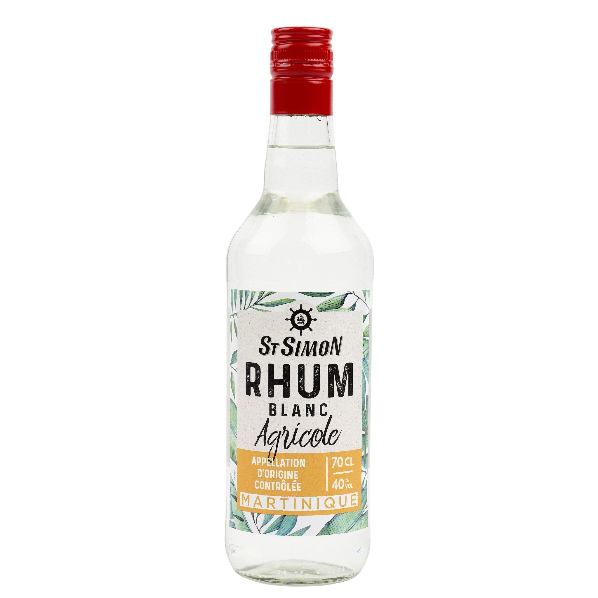 Voir la diapositive 3 : ST SIMON Rhum blanc agricole Martinique 40% 70cl
