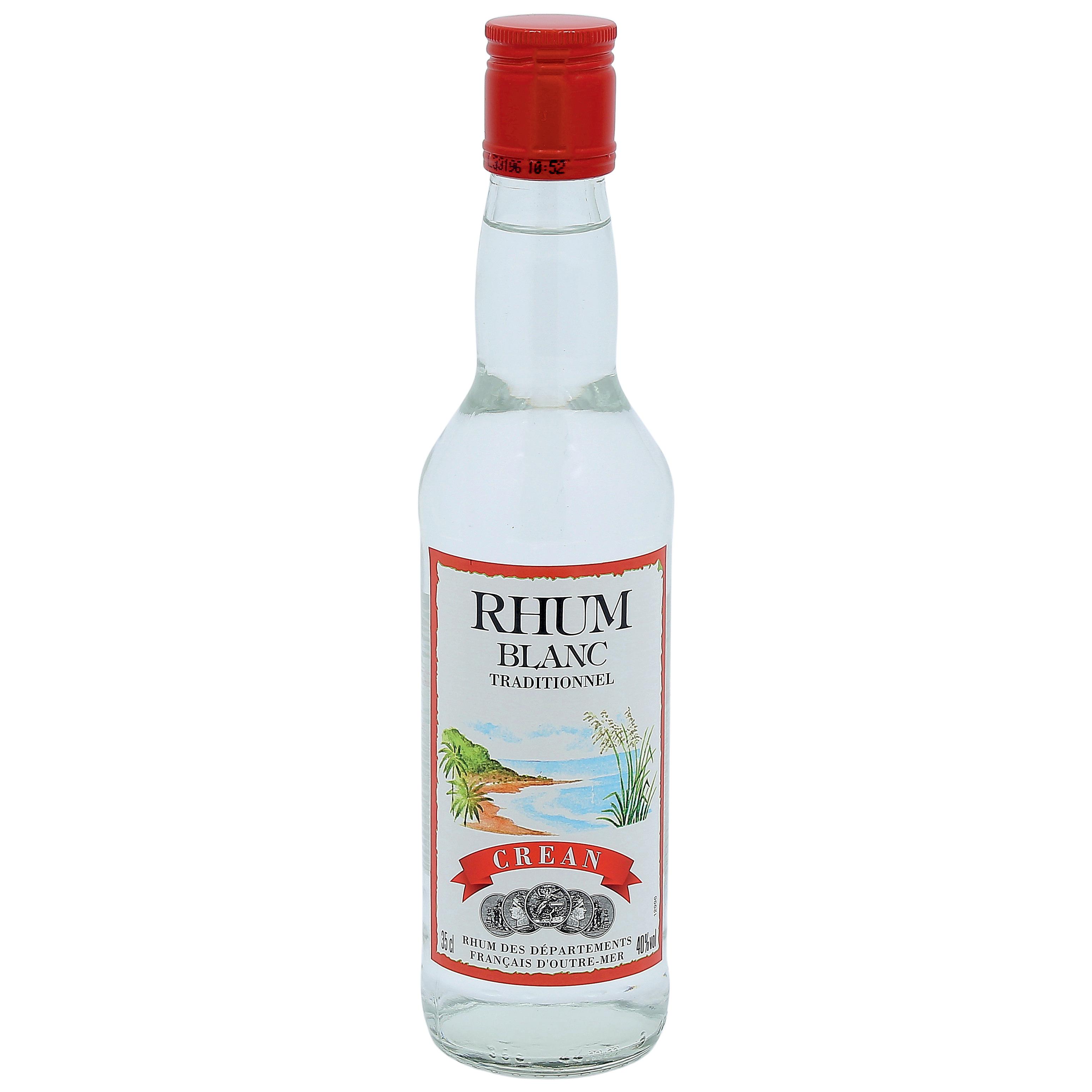 Voir la diapositive 2 : CREAN Rhum blanc traditionnel 35cl 40%