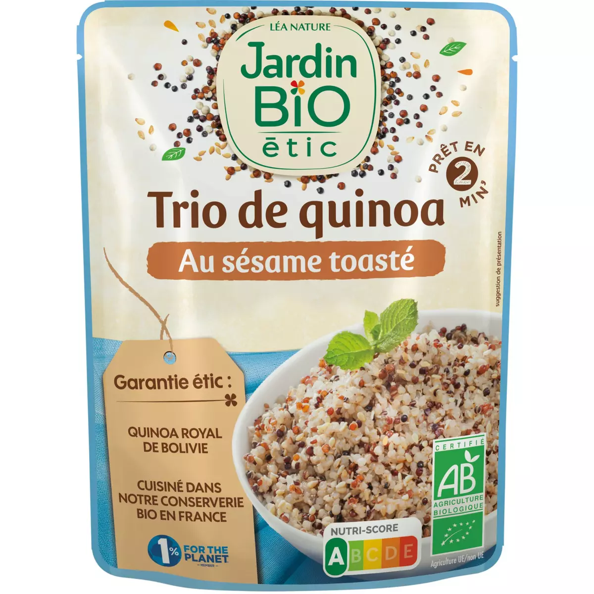 JARDIN BIO ETIC Trio quinoa sésame sans gluten 220g