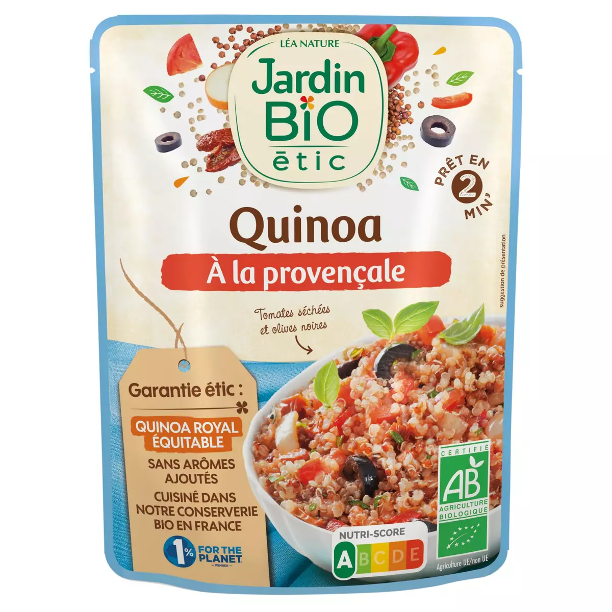 JARDIN BIO ETIC Quinoa à la provençale sachet express 220g
