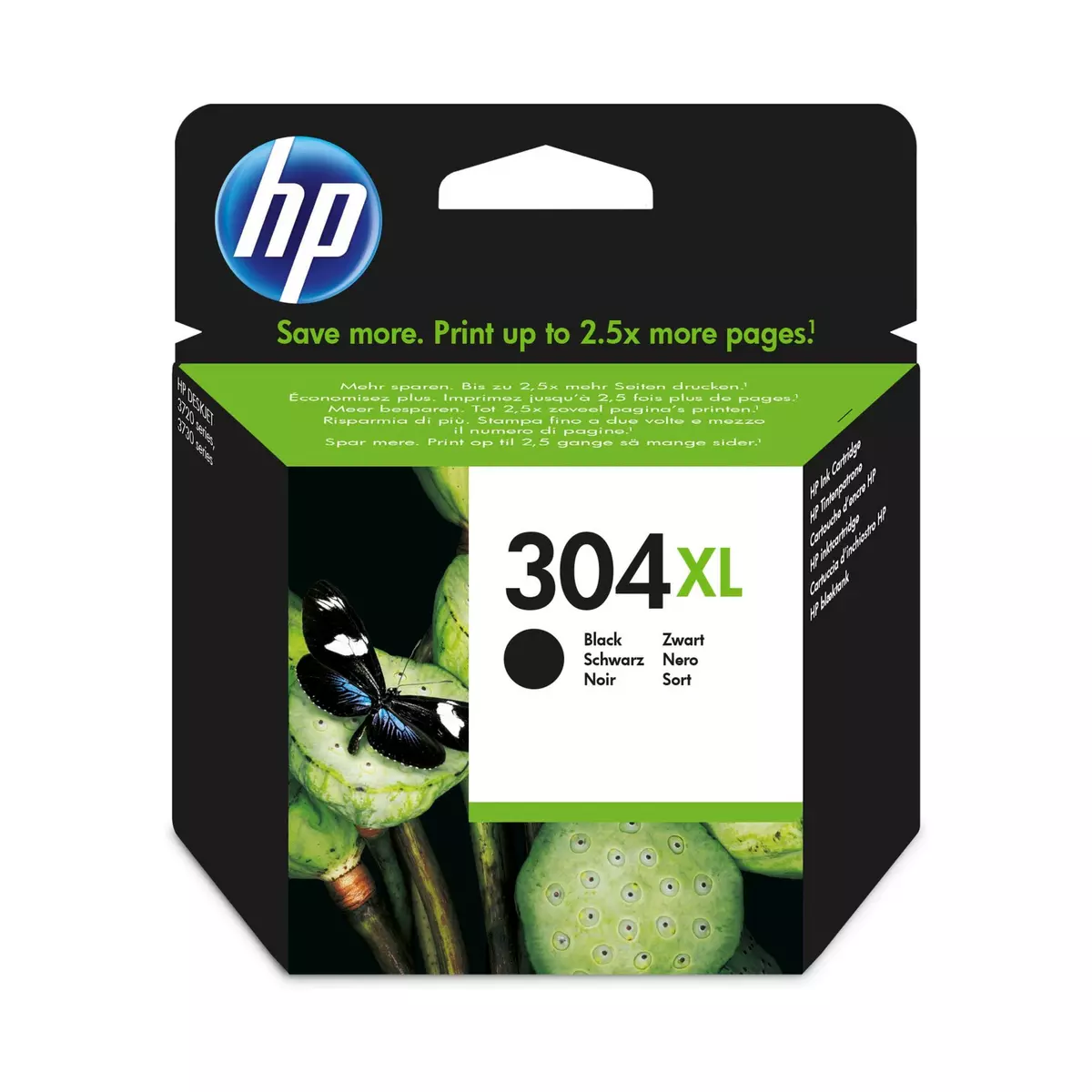 HP Cartouche d'Encre HP 304XL Noire grande capacité Authentique (N9K08AE)  pas cher 