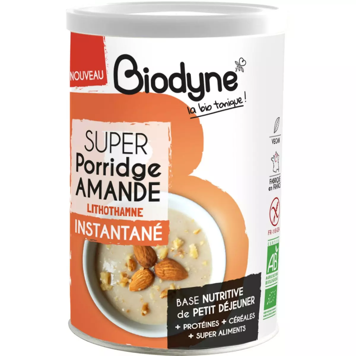 BIODYNE Super porridge amande bio 280g