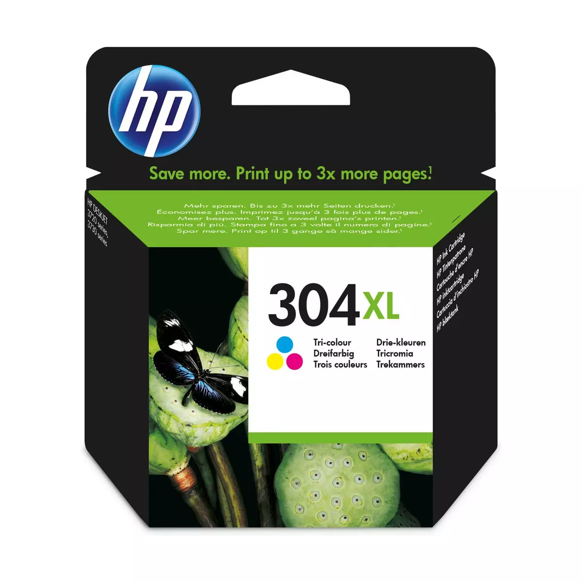 HP Cartouche d'Encre HP 304XL Trois Couleurs grande capacité Authentique (N9K07AE)