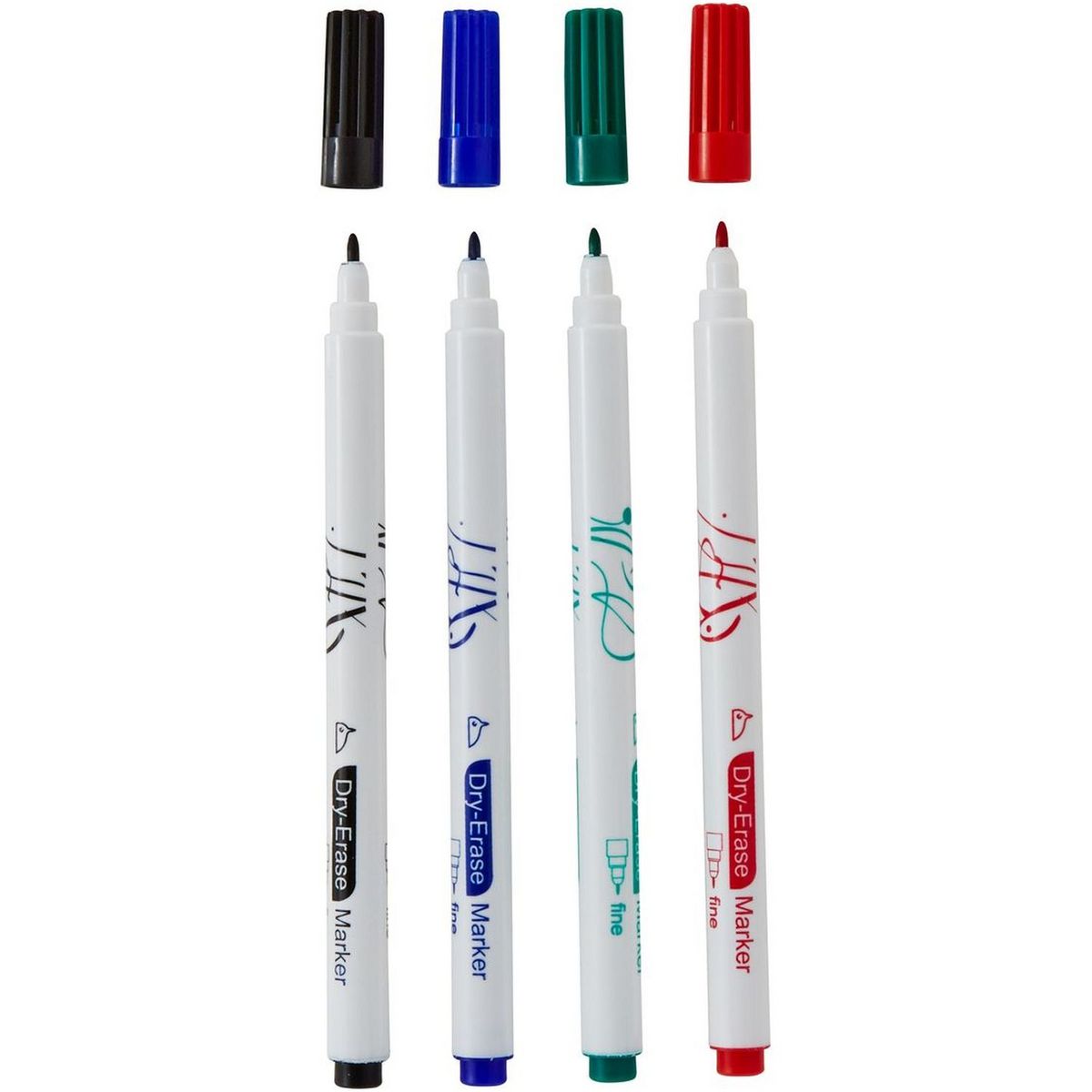 AUCHAN Marqueurs effaçables medium coloris assortis