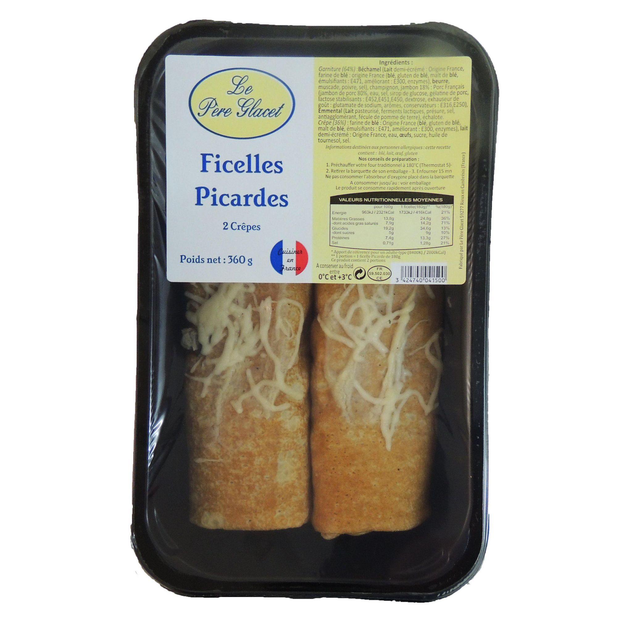 LE PÈRE GLACET Ficelles picardes 2 pièces 180g