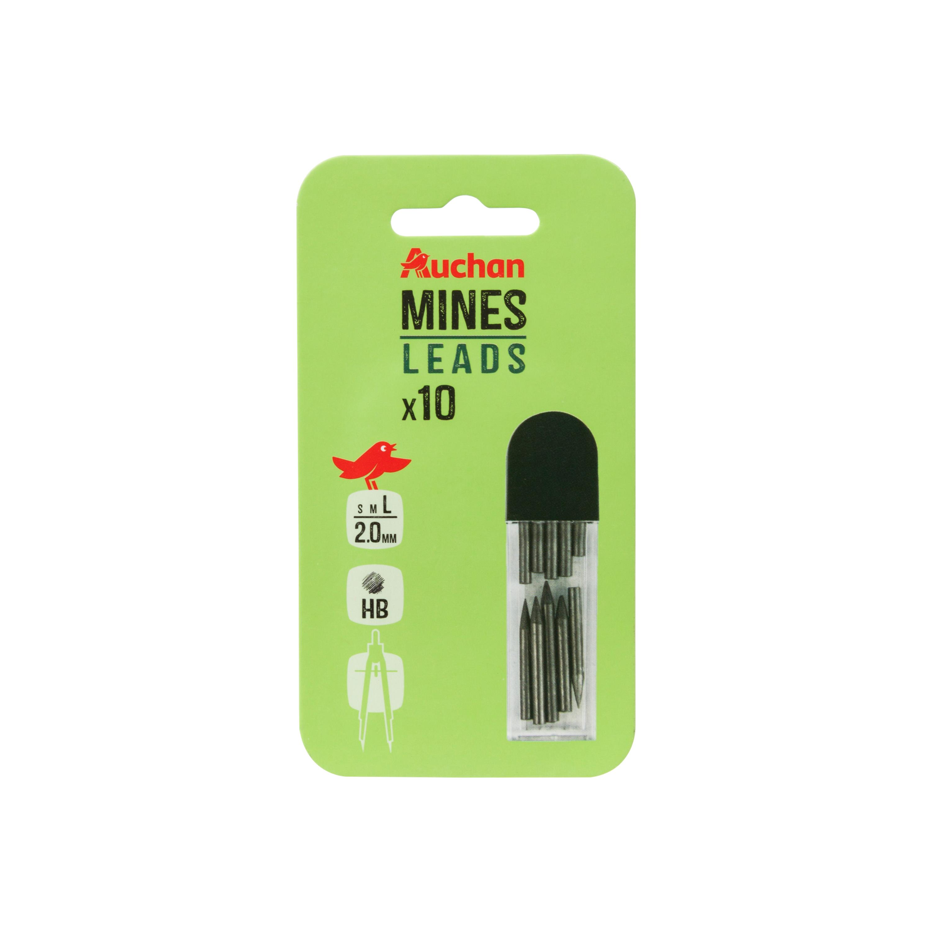 AUCHAN Lot de 10 mines HB pour Compas