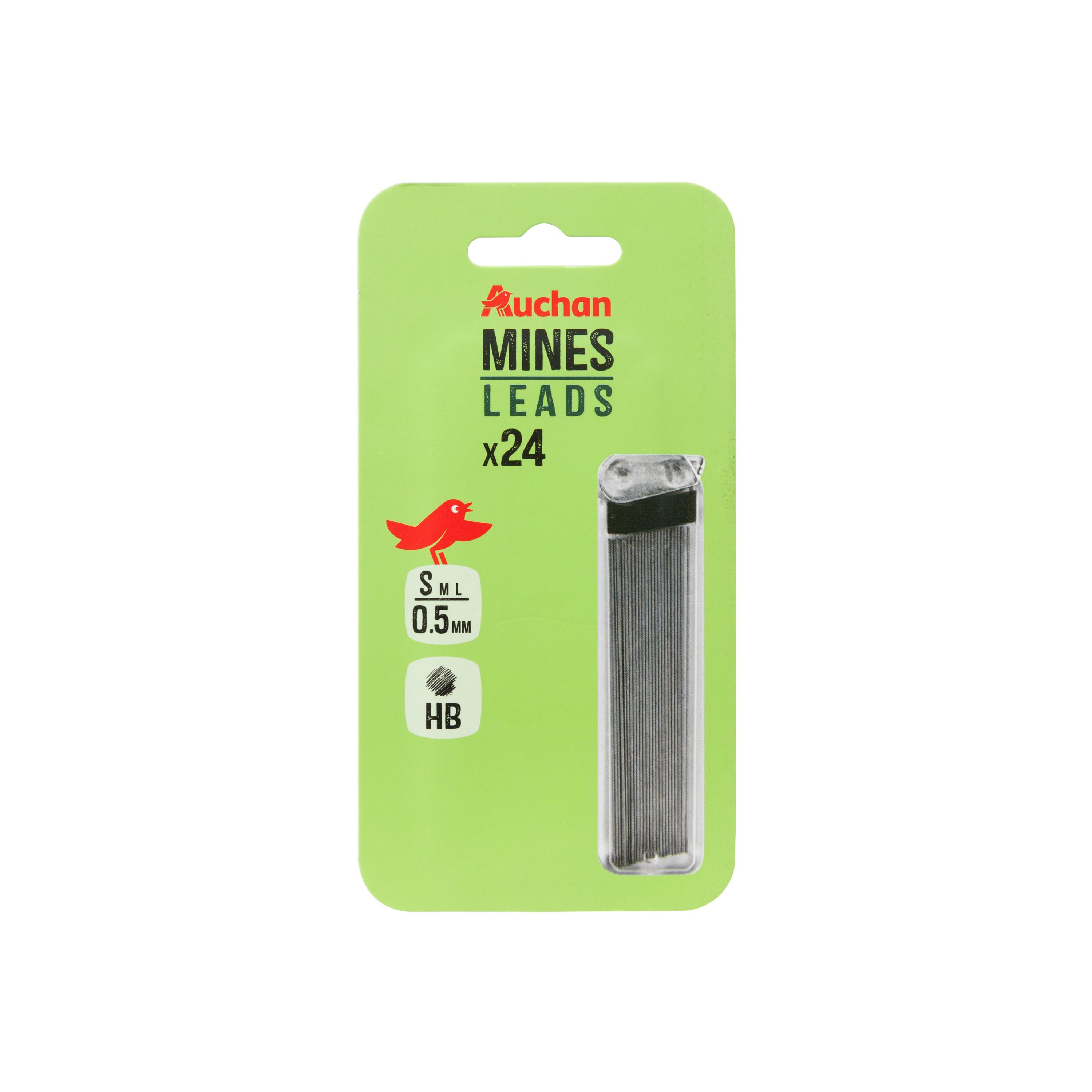 AUCHAN Recharge Mines x 24 HB 0.5mm