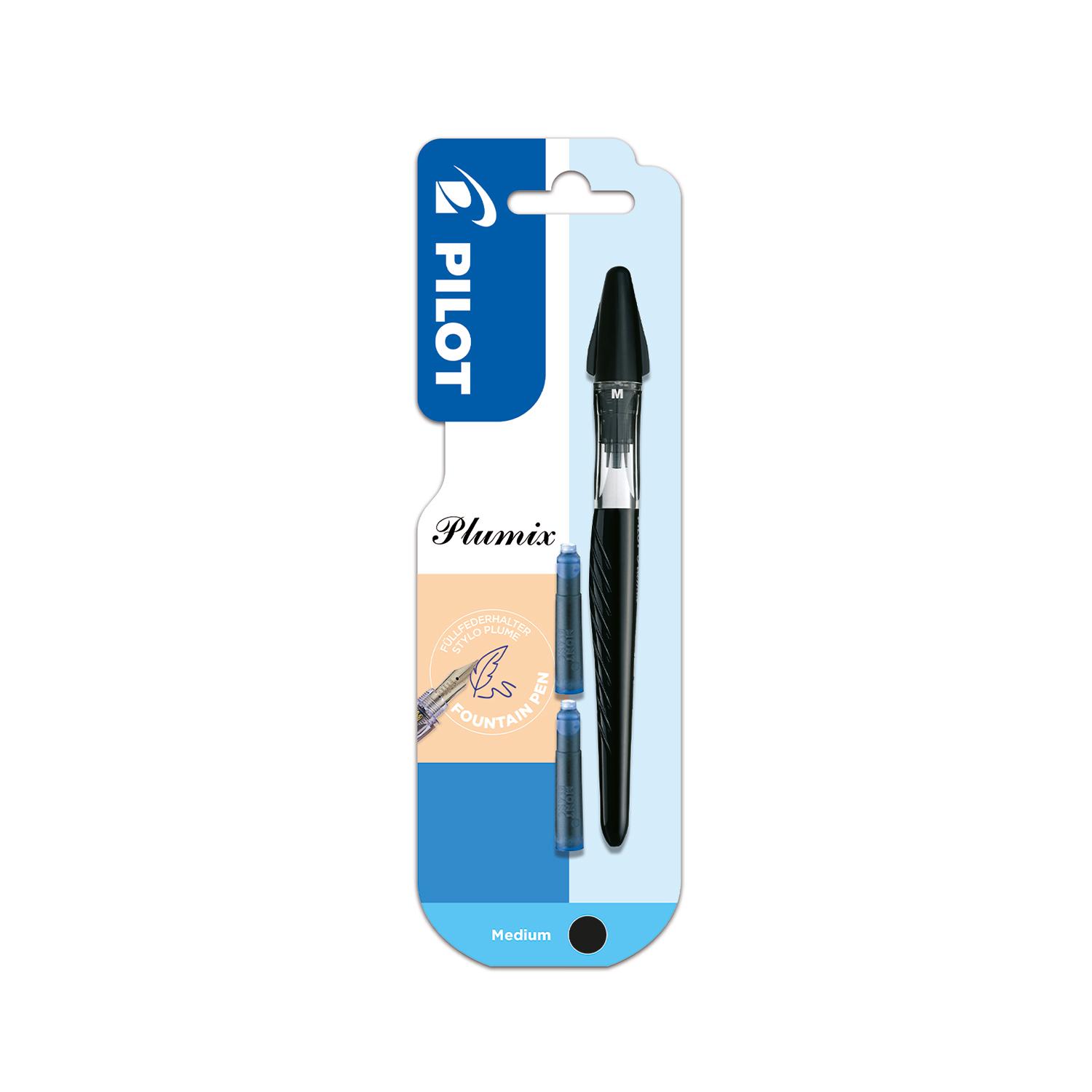 PILOT Stylo plume Plumix + 2 cartouches Noires