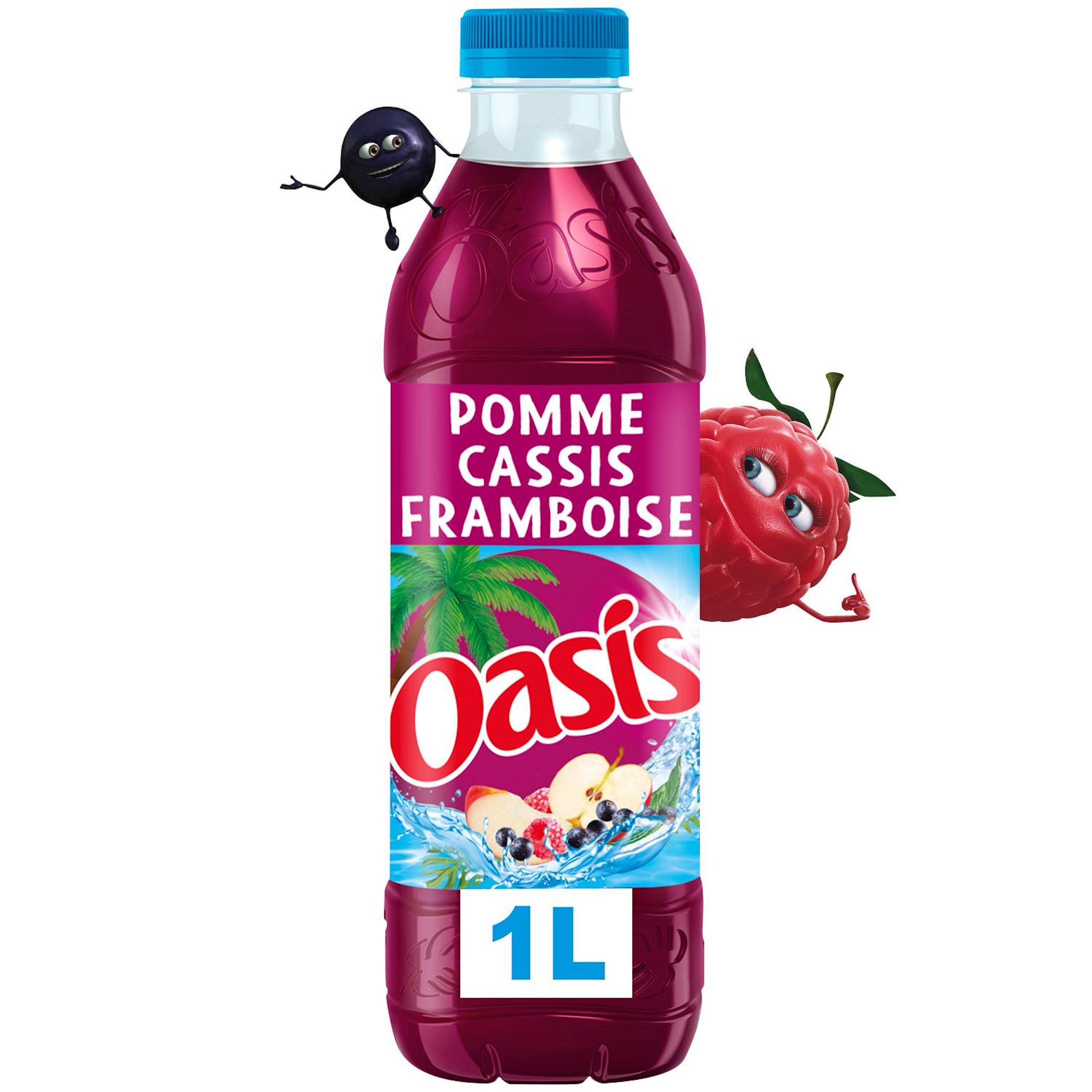 Voir la diapositive 2 : OASIS Boisson aux fruits saveur pomme cassis framboise 1l