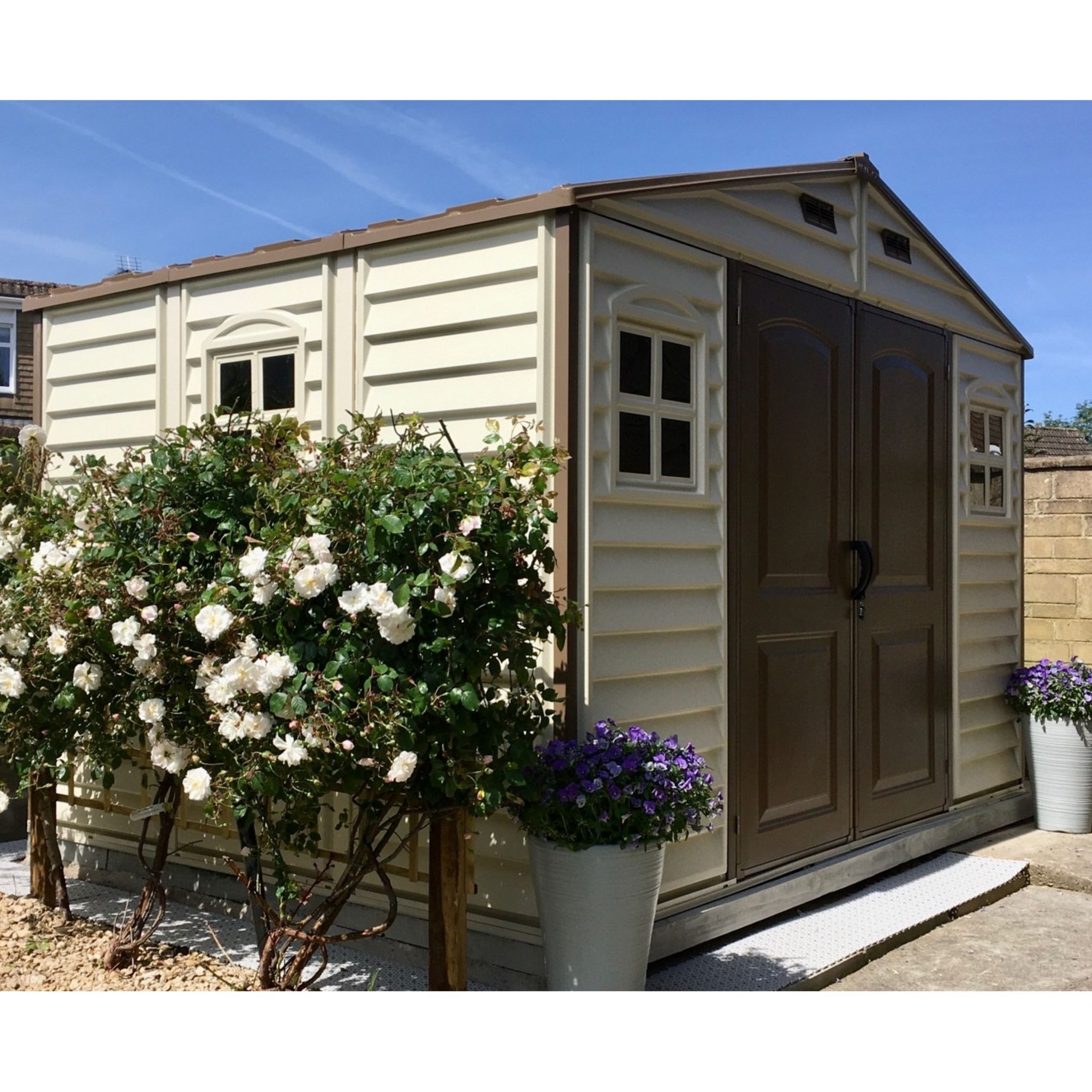 Voir la diapositive 3 : DURAMAX Abri de jardin PVC - 7,32m² - TROMSO