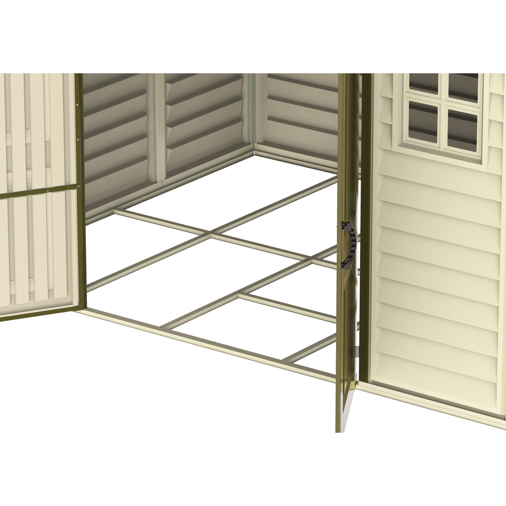 Voir la diapositive 5 : DURAMAX Abri de jardin PVC - 7,32m² - TROMSO