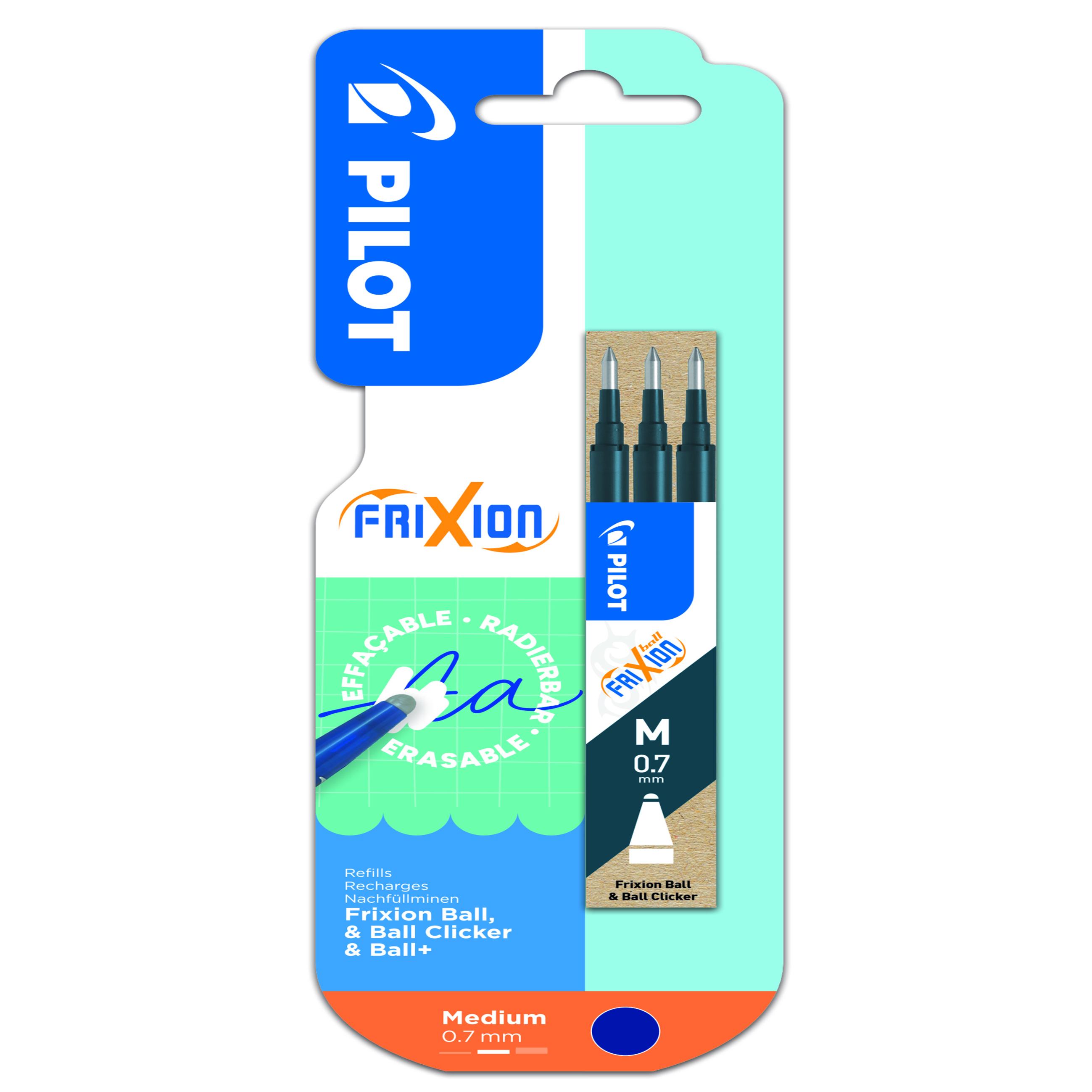 PILOT Étui de 3 recharges Frixion Ball Et Clicker - Blue Nuit