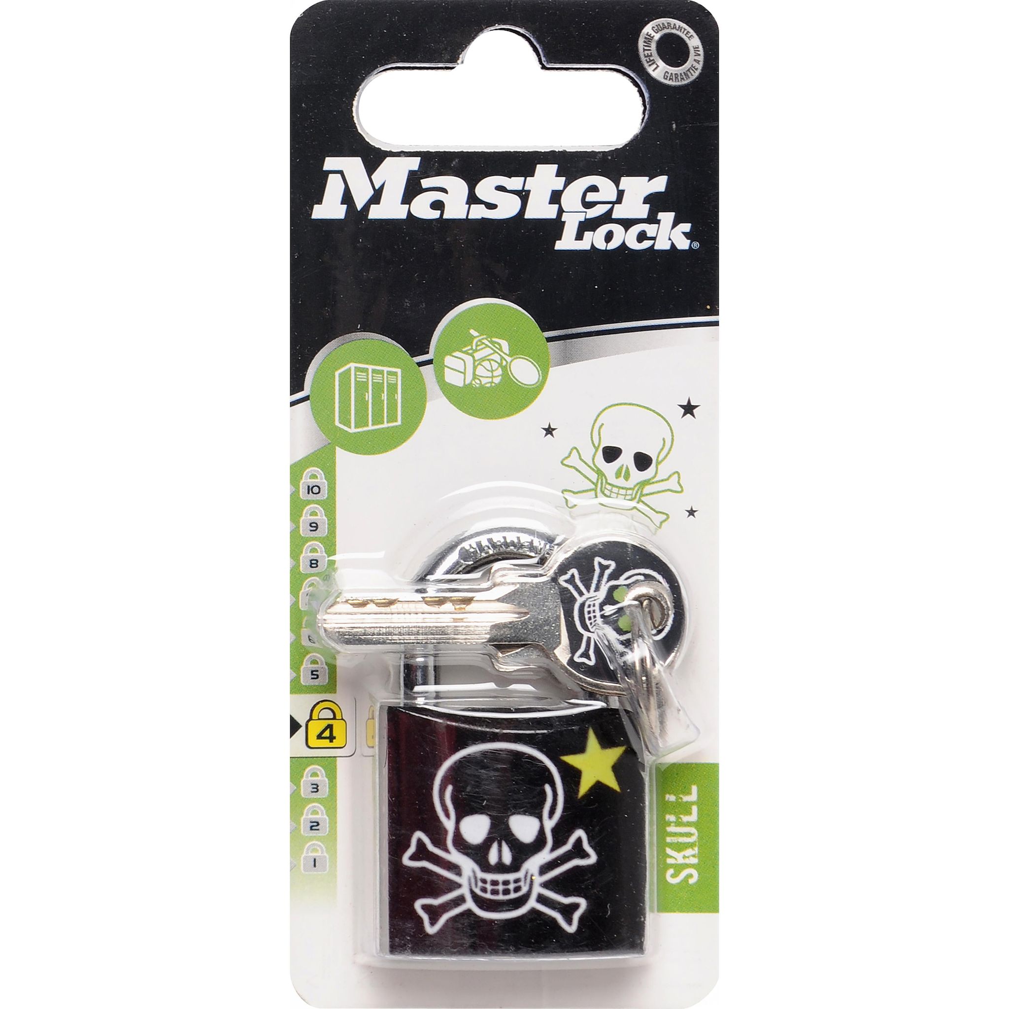 MASTER LOCK Cadenas 30 mm tête de mort