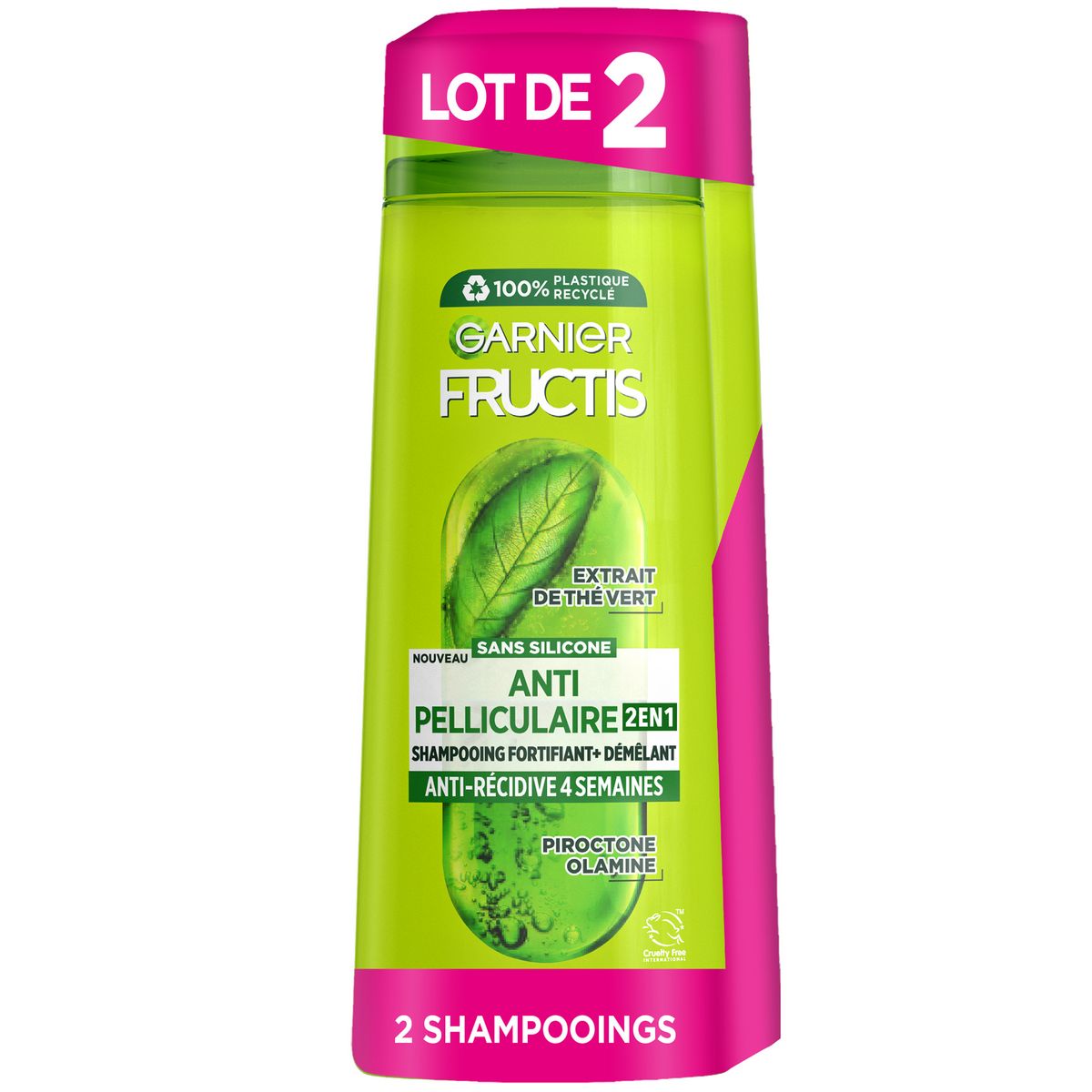 FRUCTIS Shampooing antipelliculaire 2en1 2x250ml