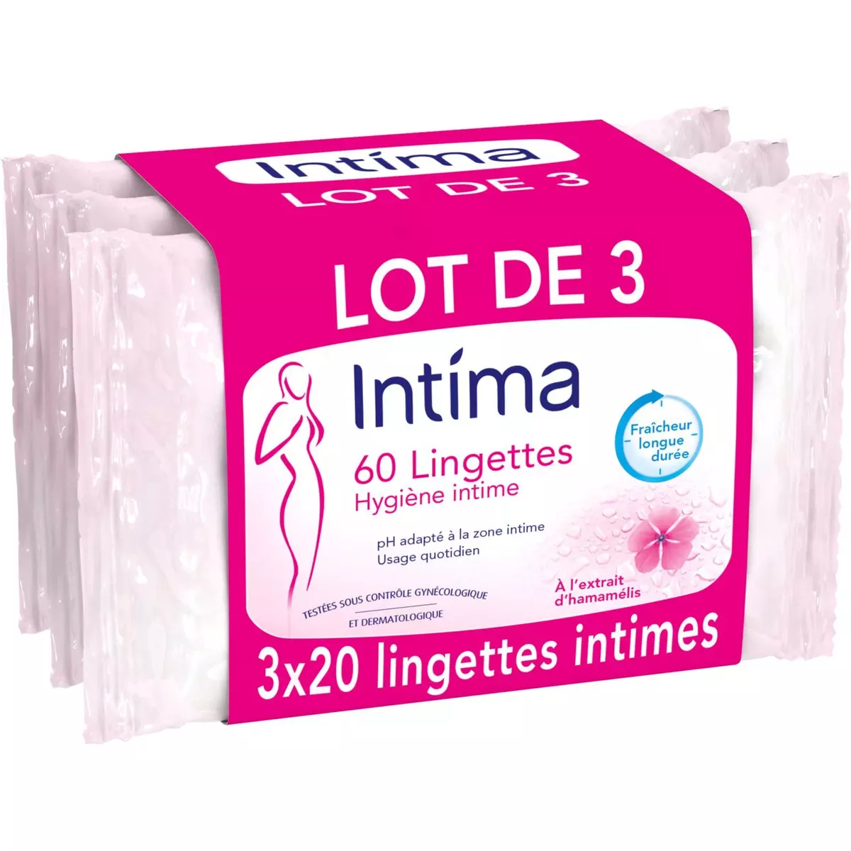 INTIMA Lingettes hygiène intime 3x20 lingettes