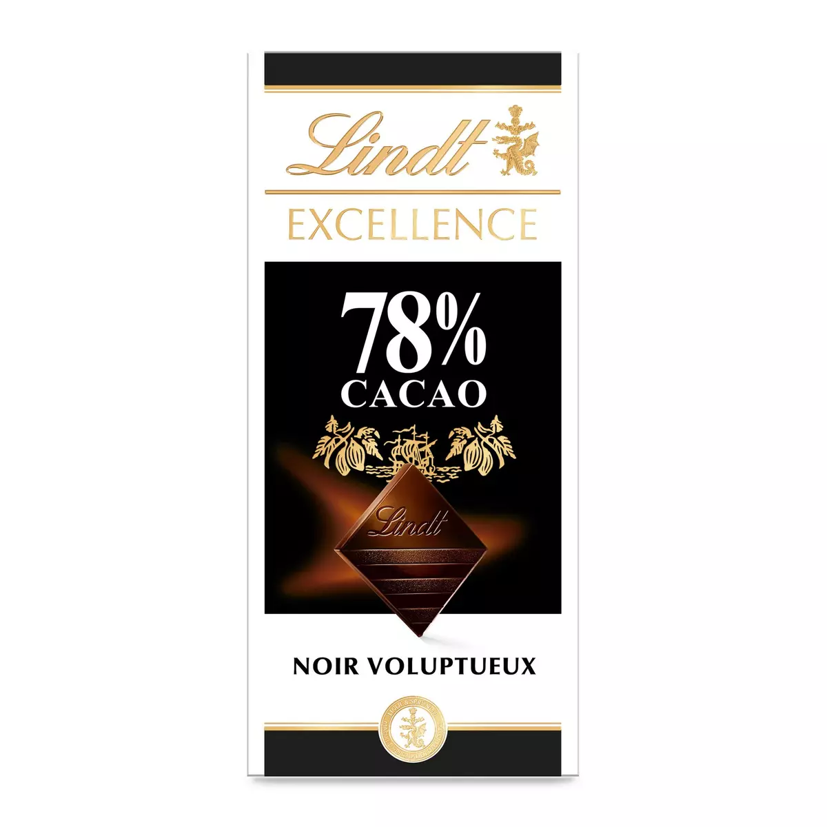 LINDT Excellence tablette de chocolat noir dégustation corsé 78% 1 pièce 100g