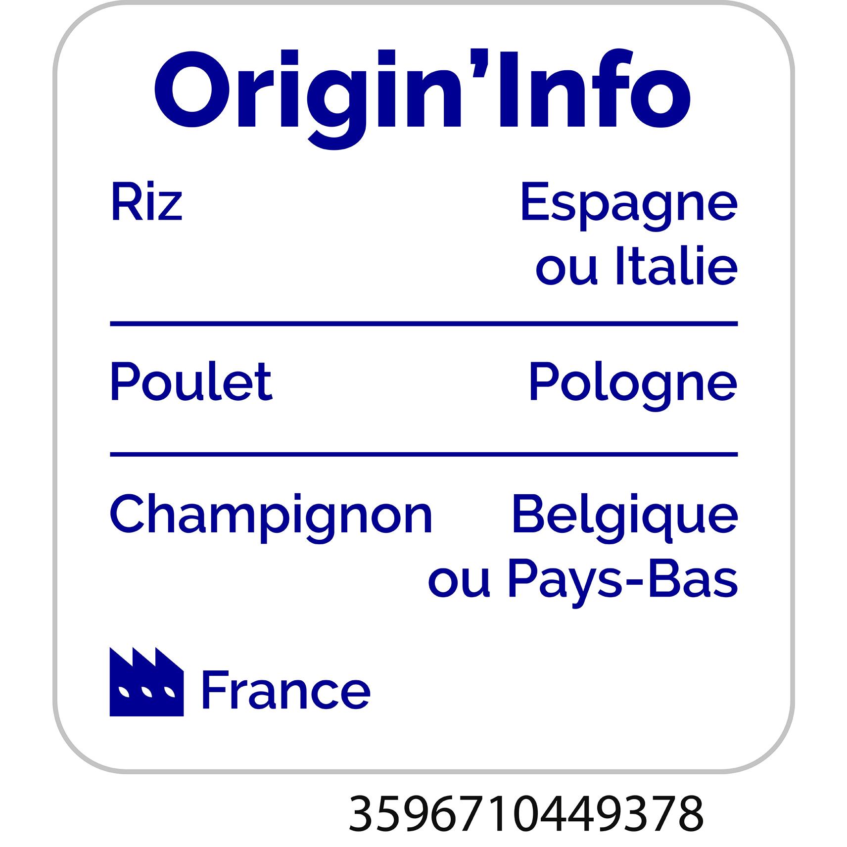 Voir la diapositive 2 : AUCHAN Blanquette de volaille et riz XXL 1 portion 450g