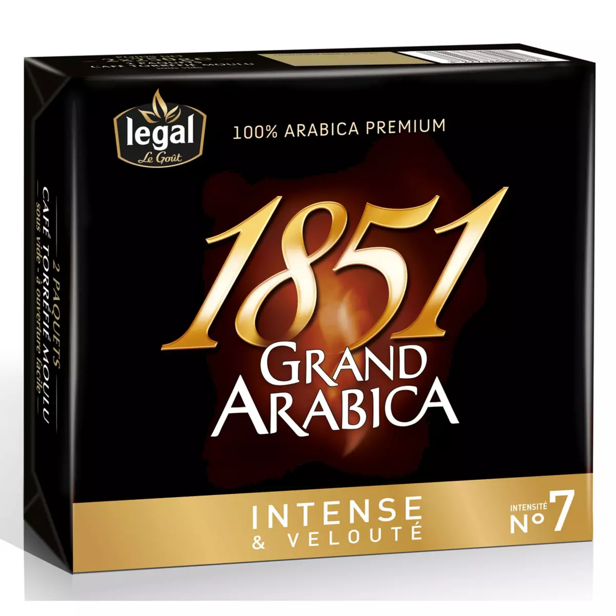 LEGAL 1851 Café moulu 100% arabica intensité 7 2x250g