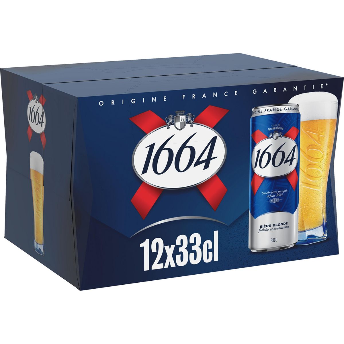 1664 Bière blonde 5.5% boîtes 12x33cl