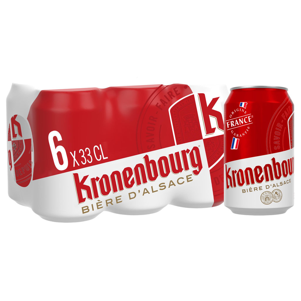 KRONENBOURG Bière blonde légère 4,2% boîtes 6x33cl