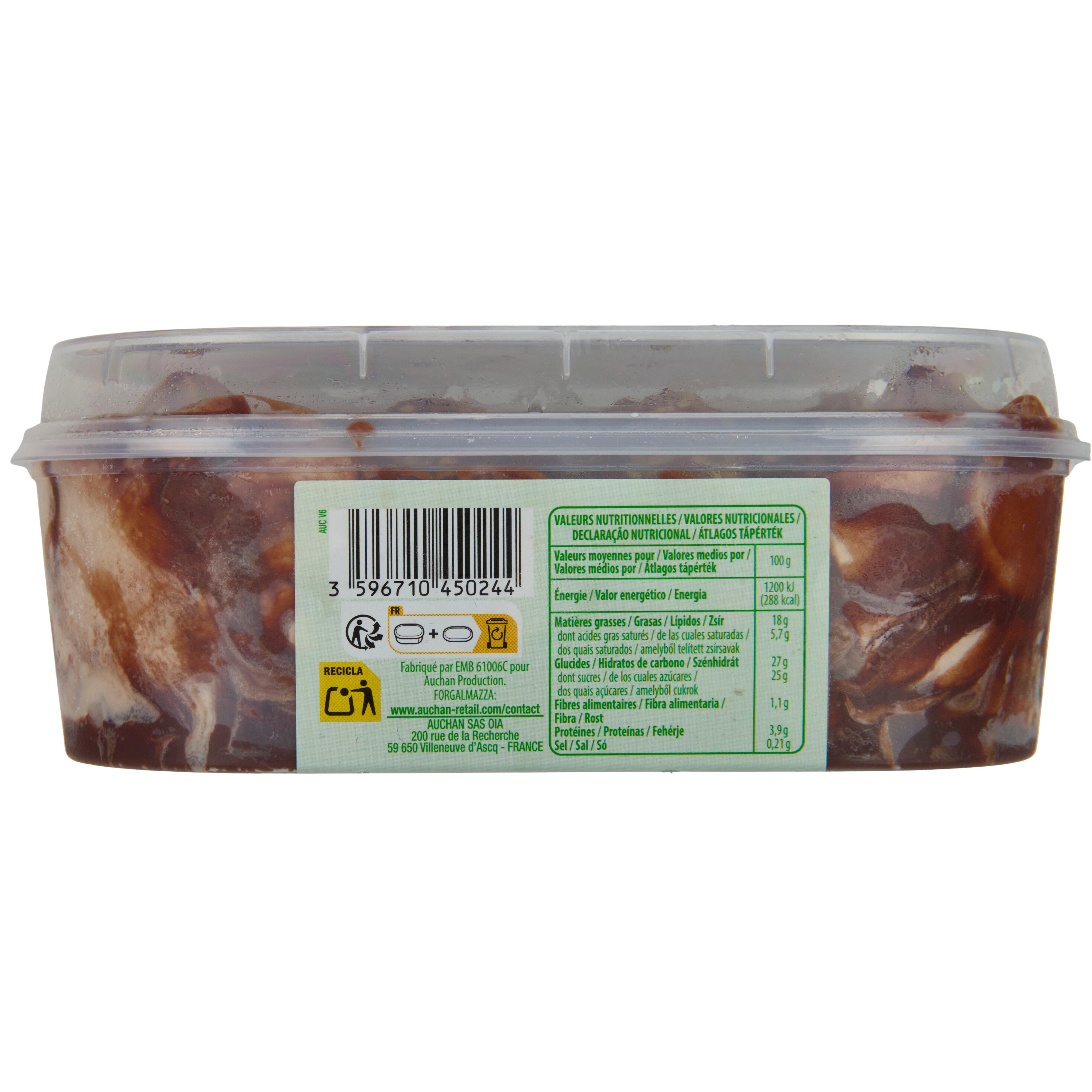 Voir la diapositive 2 : AUCHAN Glace noisettes 464g