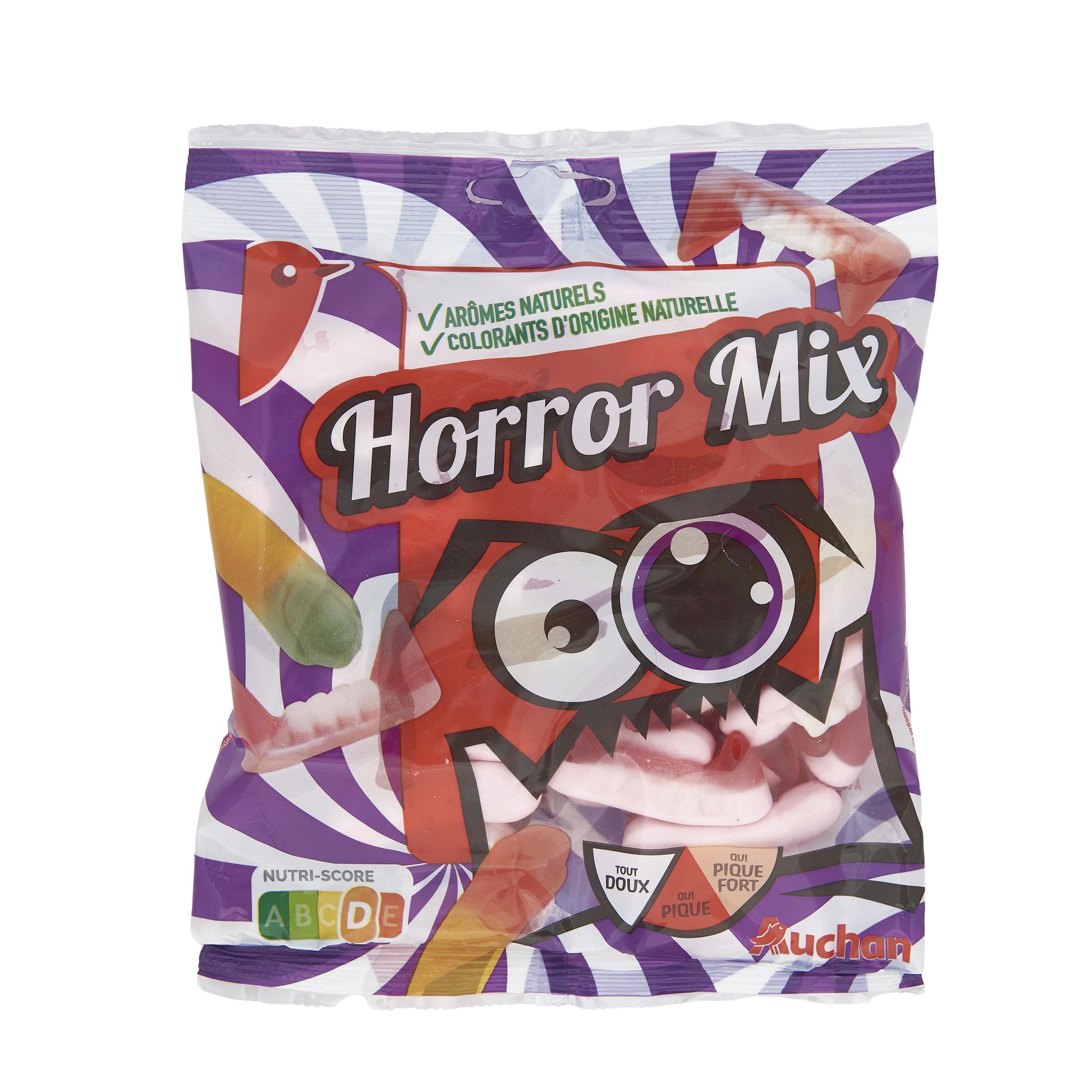 Voir la diapositive 2 : AUCHAN Bonbons gélifiés Horror Mix 250g