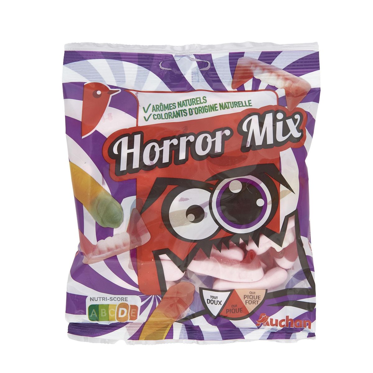 AUCHAN Bonbons gélifiés Horror Mix 250g