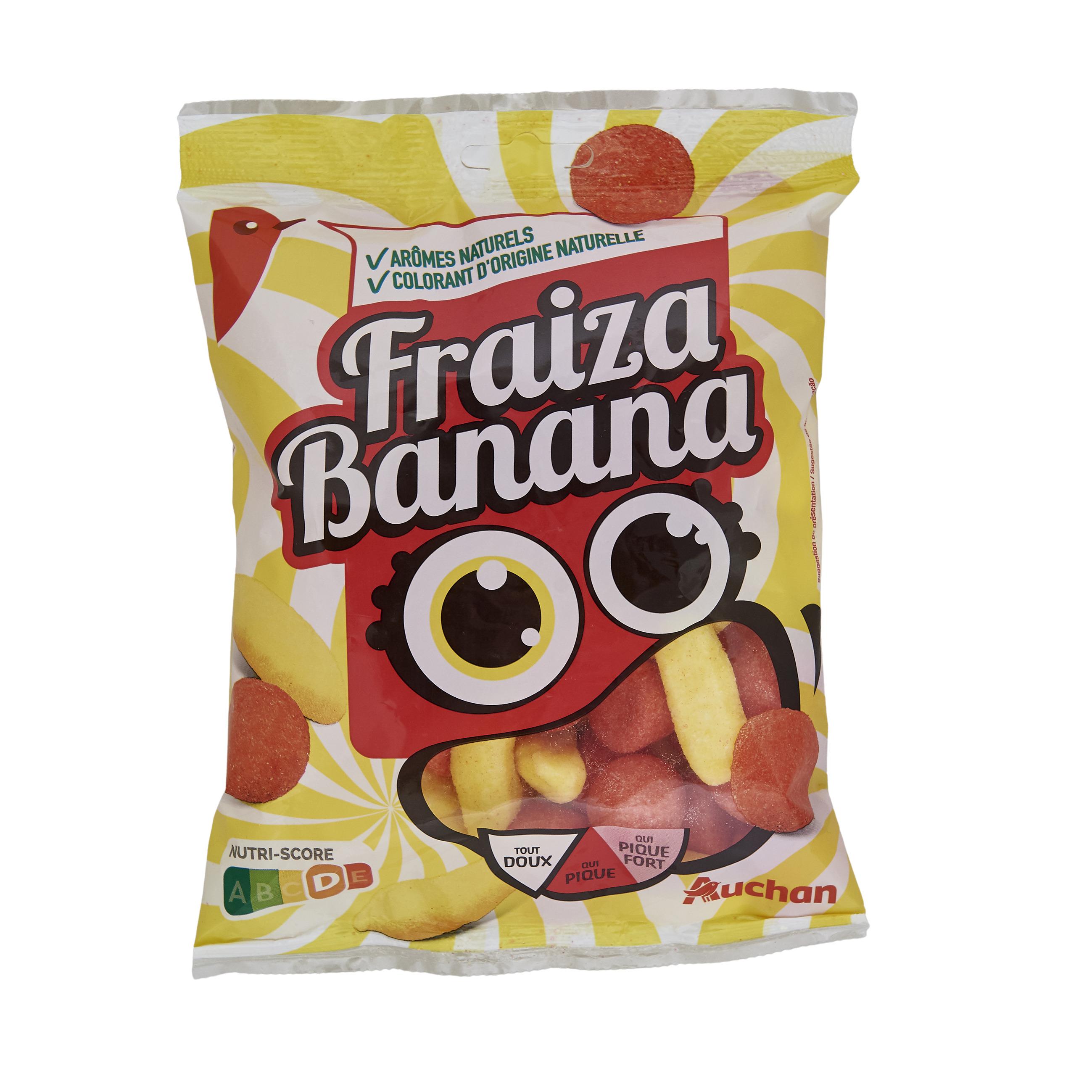 Voir la diapositive 2 : AUCHAN Fraiza banana bonbons gélifiés 255g
