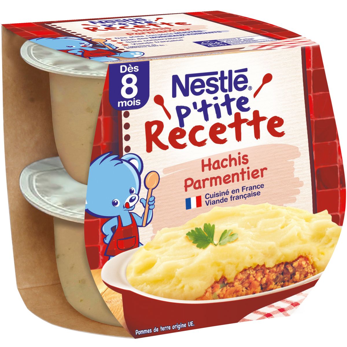 NESTLE P'tite recette bol hachis parmentier dès 8 mois 2x200g