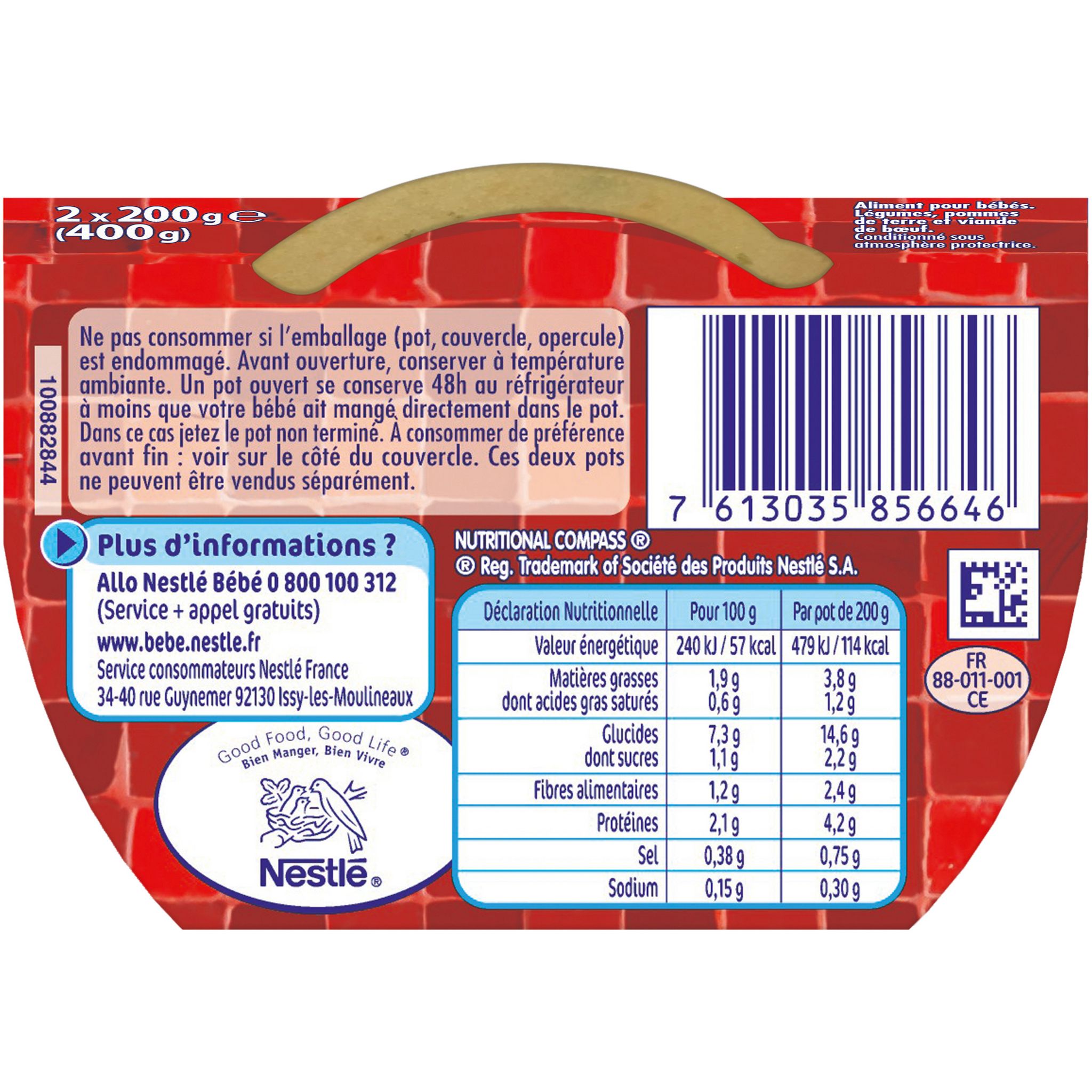 Voir la diapositive 4 : NESTLE P'tite recette bol pot au feu dès 8 mois 2x200g