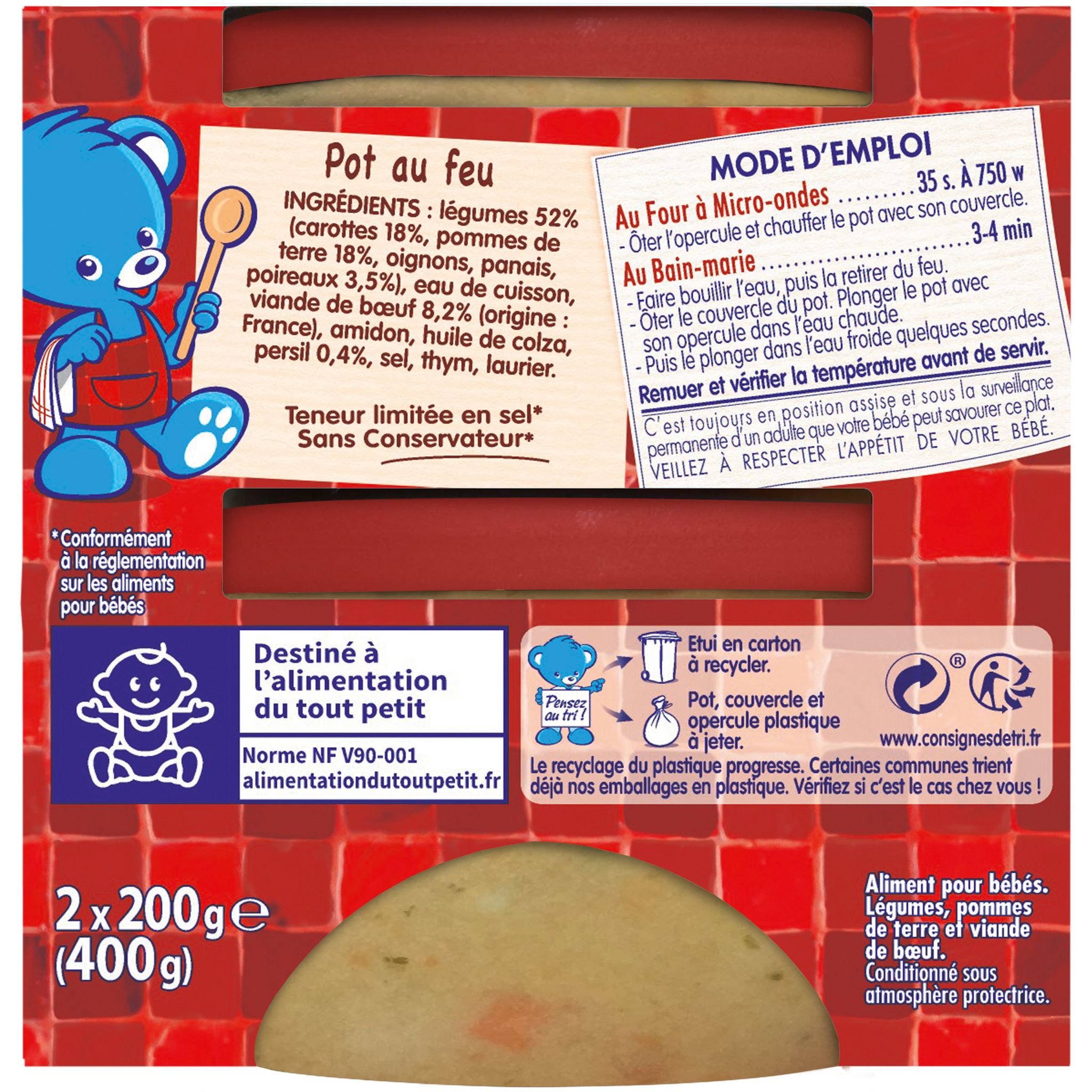 Voir la diapositive 7 : NESTLE P'tite recette bol pot au feu dès 8 mois 2x200g