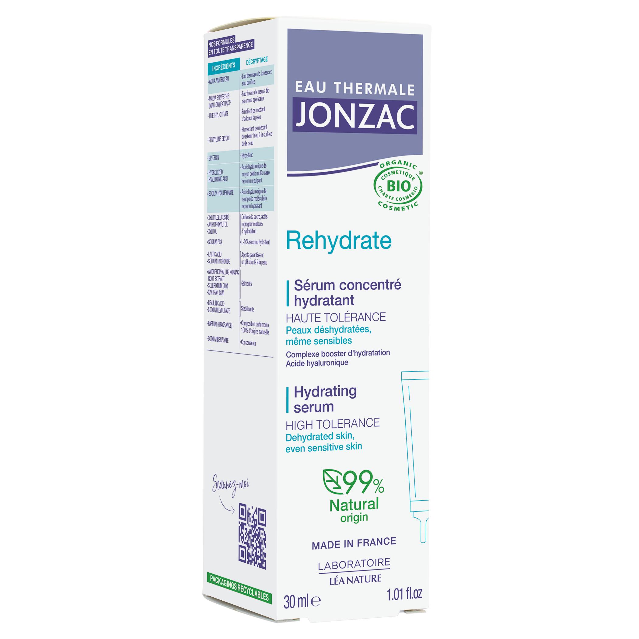 Voir la diapositive 2 : EAU THERMALE JONZAC Rehydrate Sérum concentré hydratant bio 30ml
