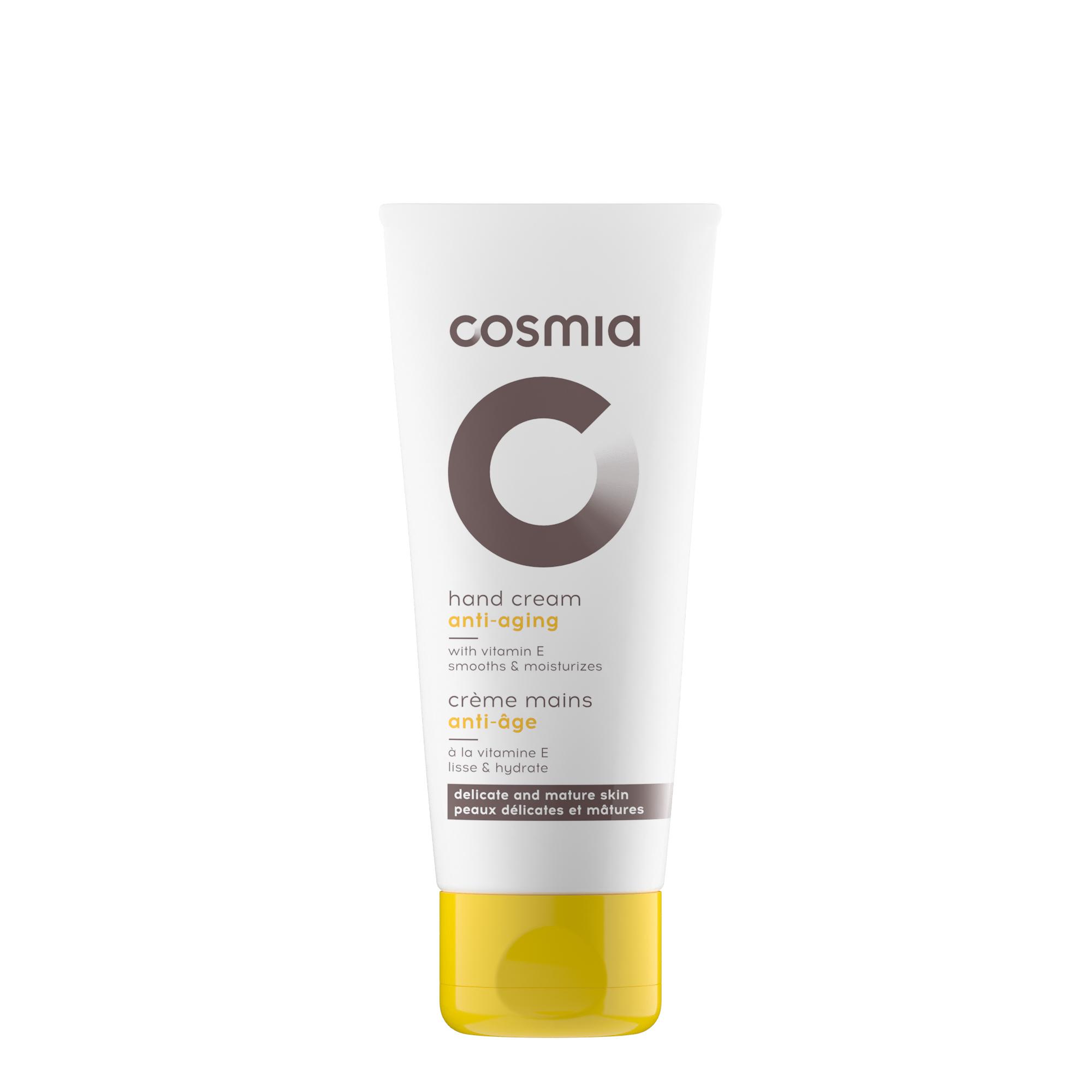 Voir la diapositive 2 : COSMIA Crème mains anti-âge vitamine E peaux délicates et mâtures 100ml