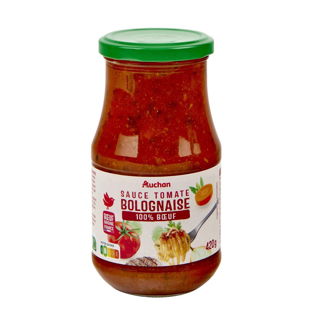 AUCHAN Sauce bolognaise origine France en bocal 420g