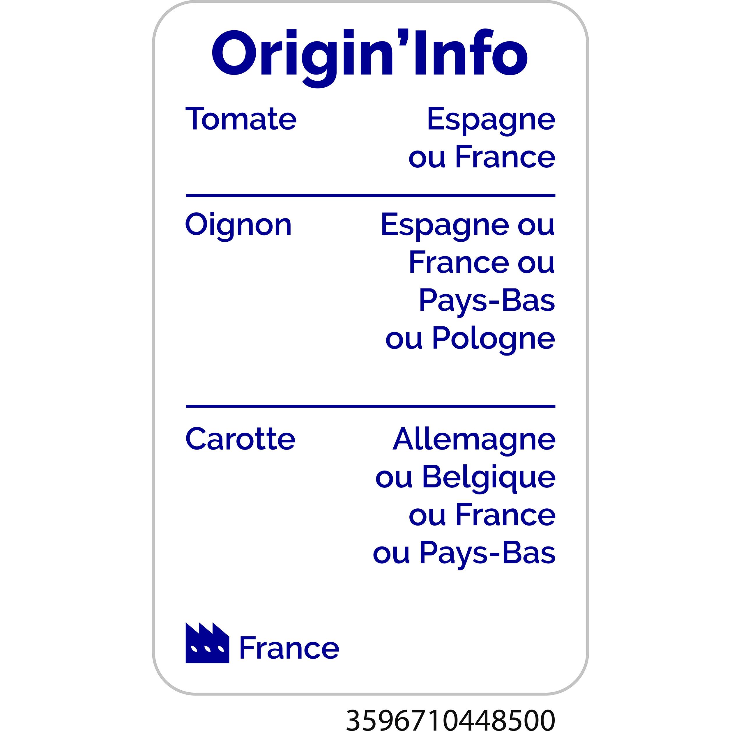 Voir la diapositive 3 : AUCHAN Sauce tomate cuisinée origine France en bocal 190g