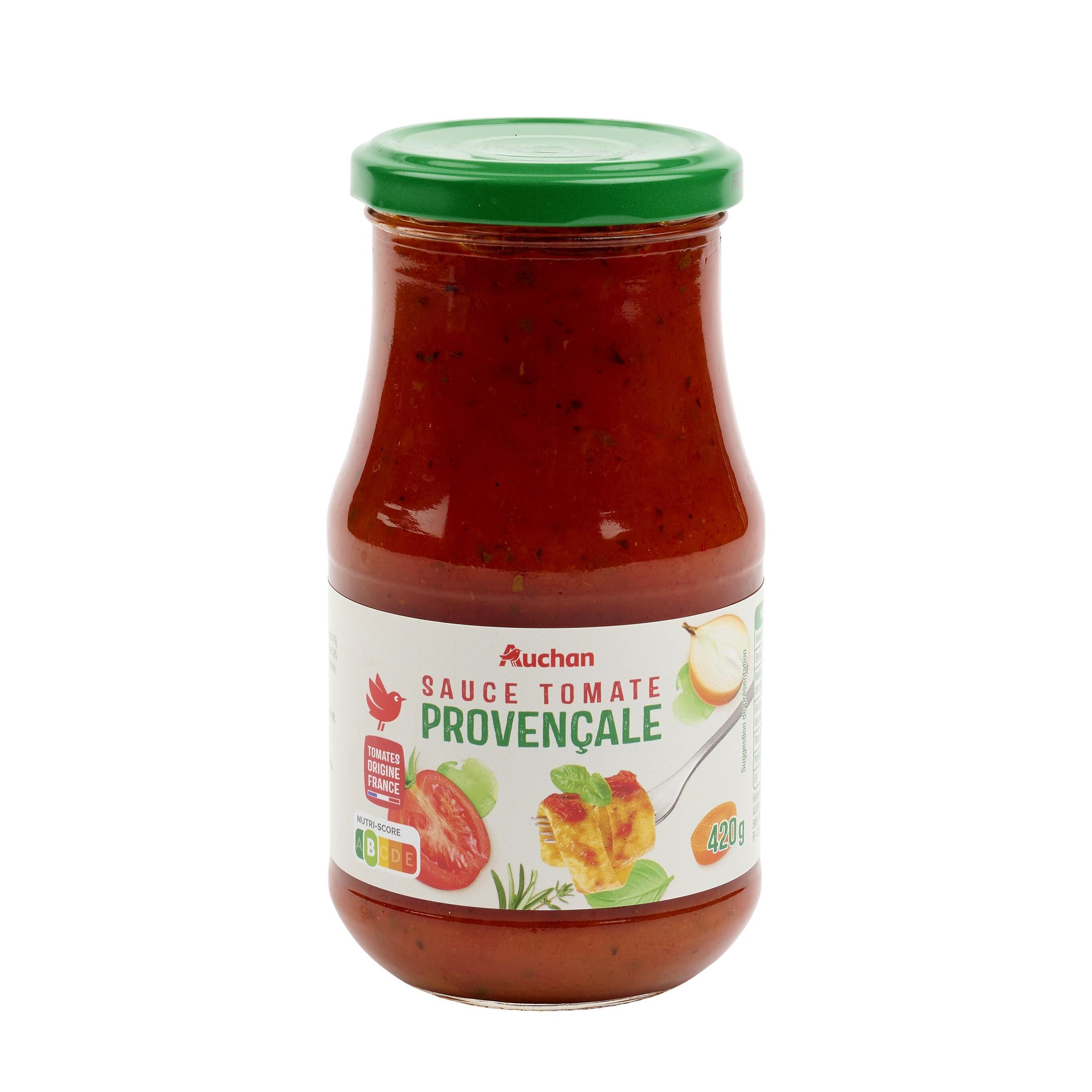 Voir la diapositive 2 : AUCHAN Sauce tomate provençale origine France en bocal 420g