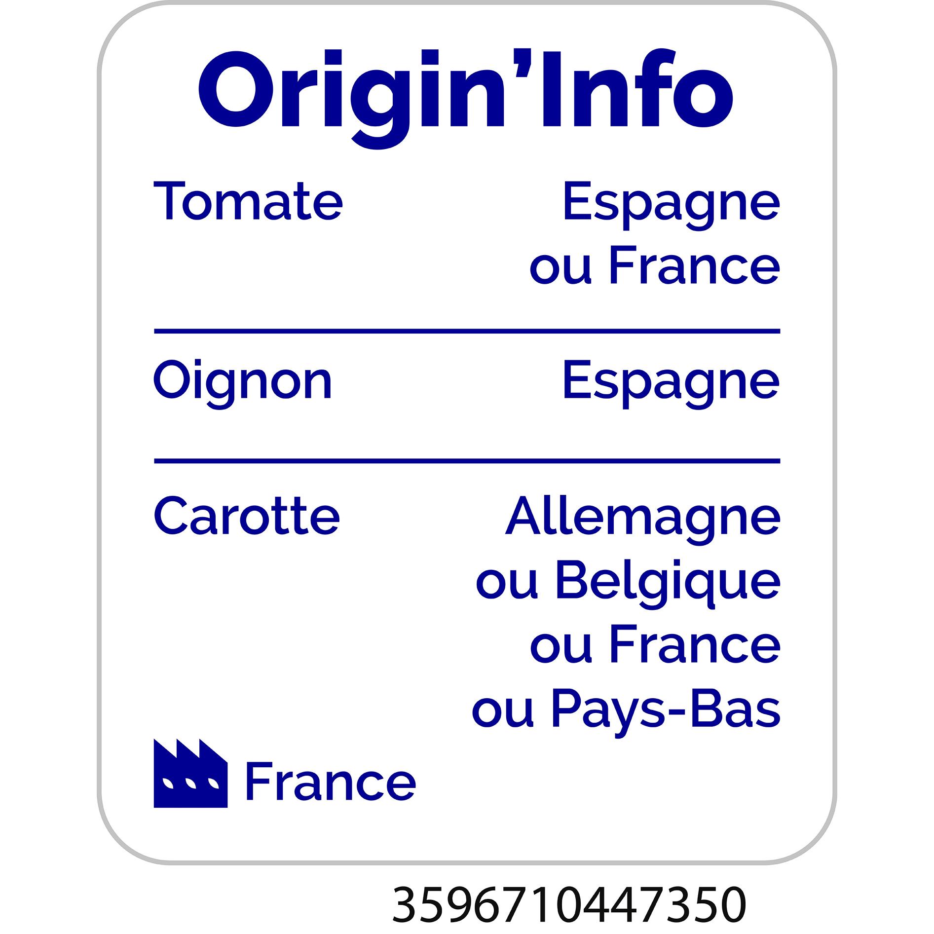 Voir la diapositive 3 : AUCHAN Sauce tomate provençale origine France en bocal 420g