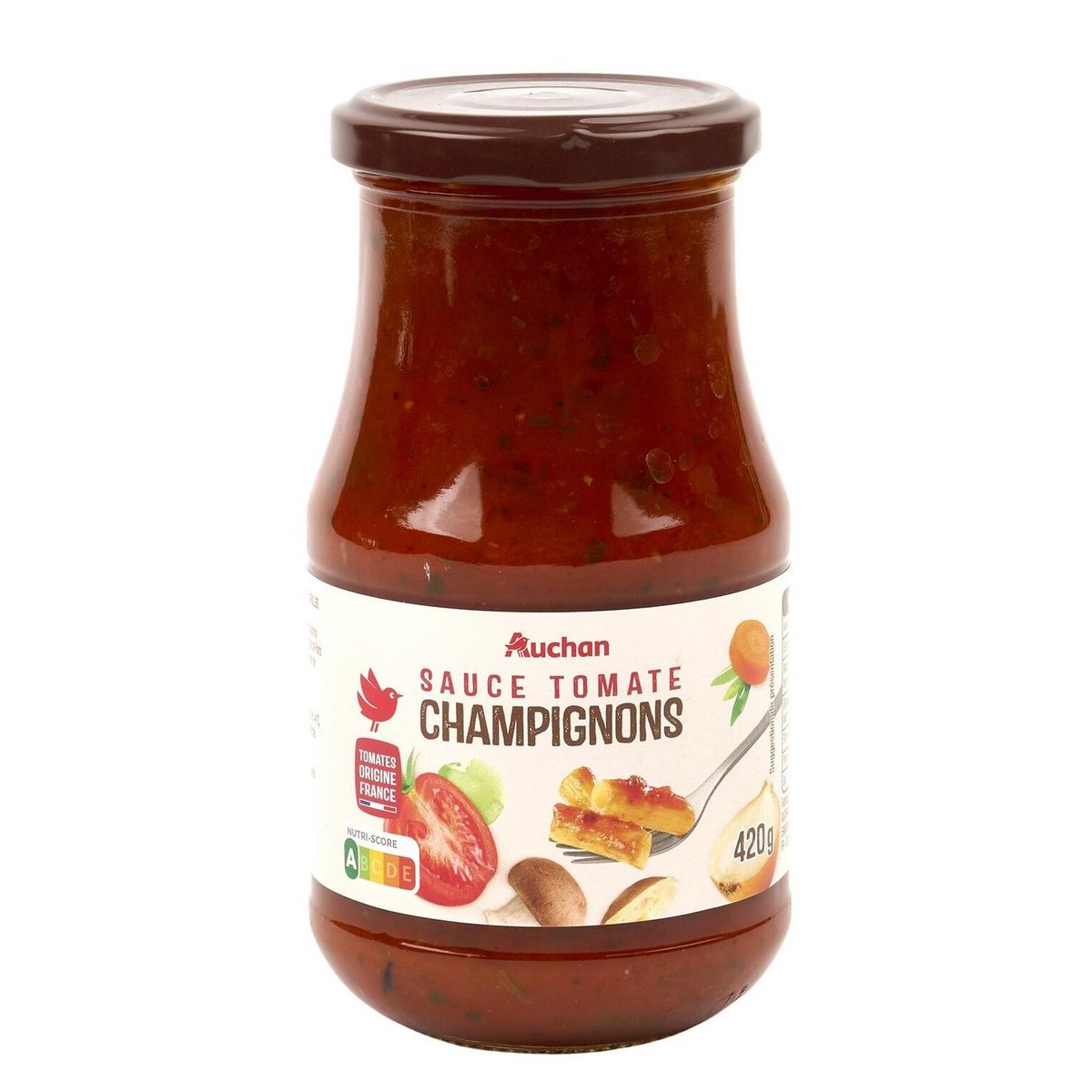 AUCHAN Sauce tomate forestière, en bocal 420g