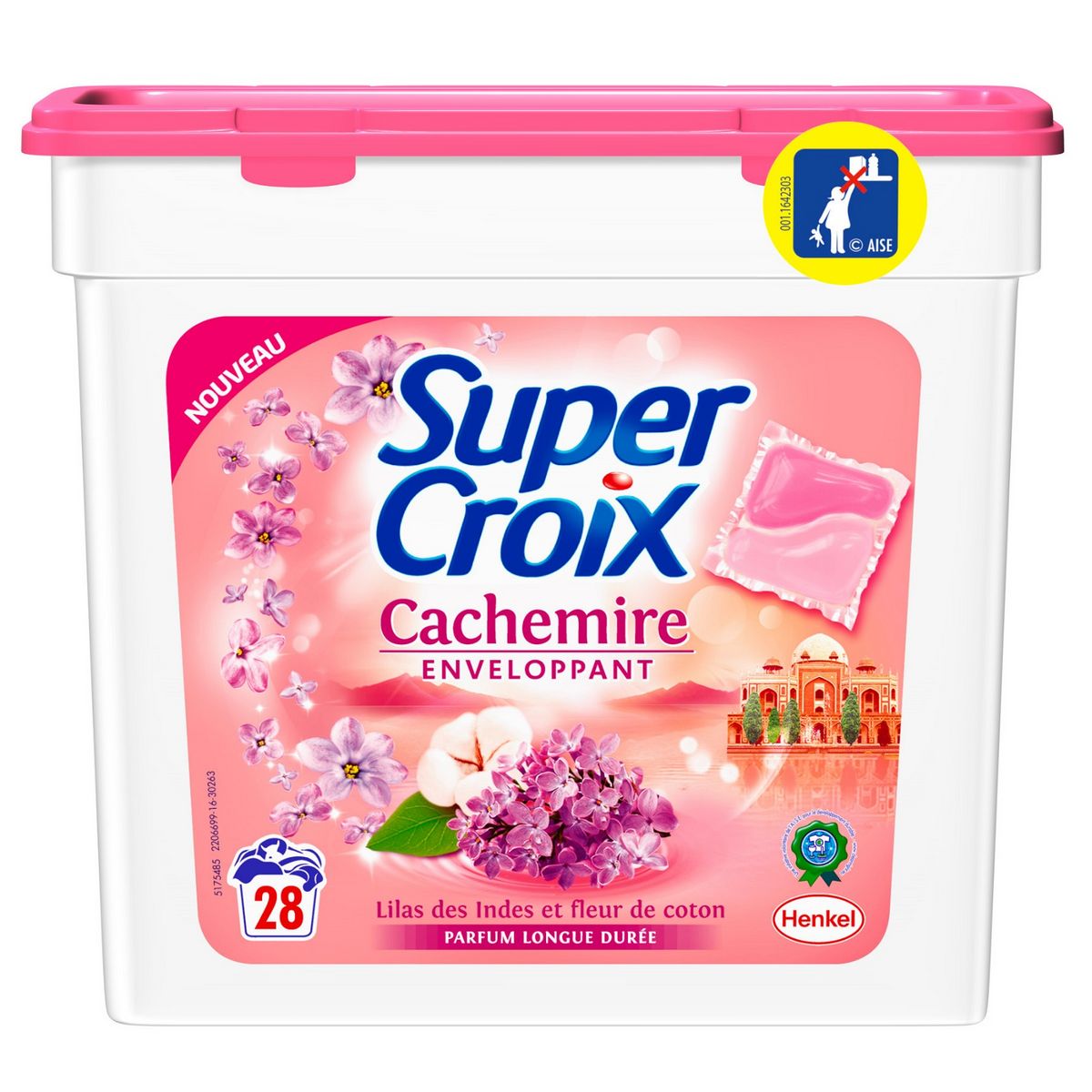 SUPER CROIX Capsules de lessive cachemire enveloppant  28 capsules