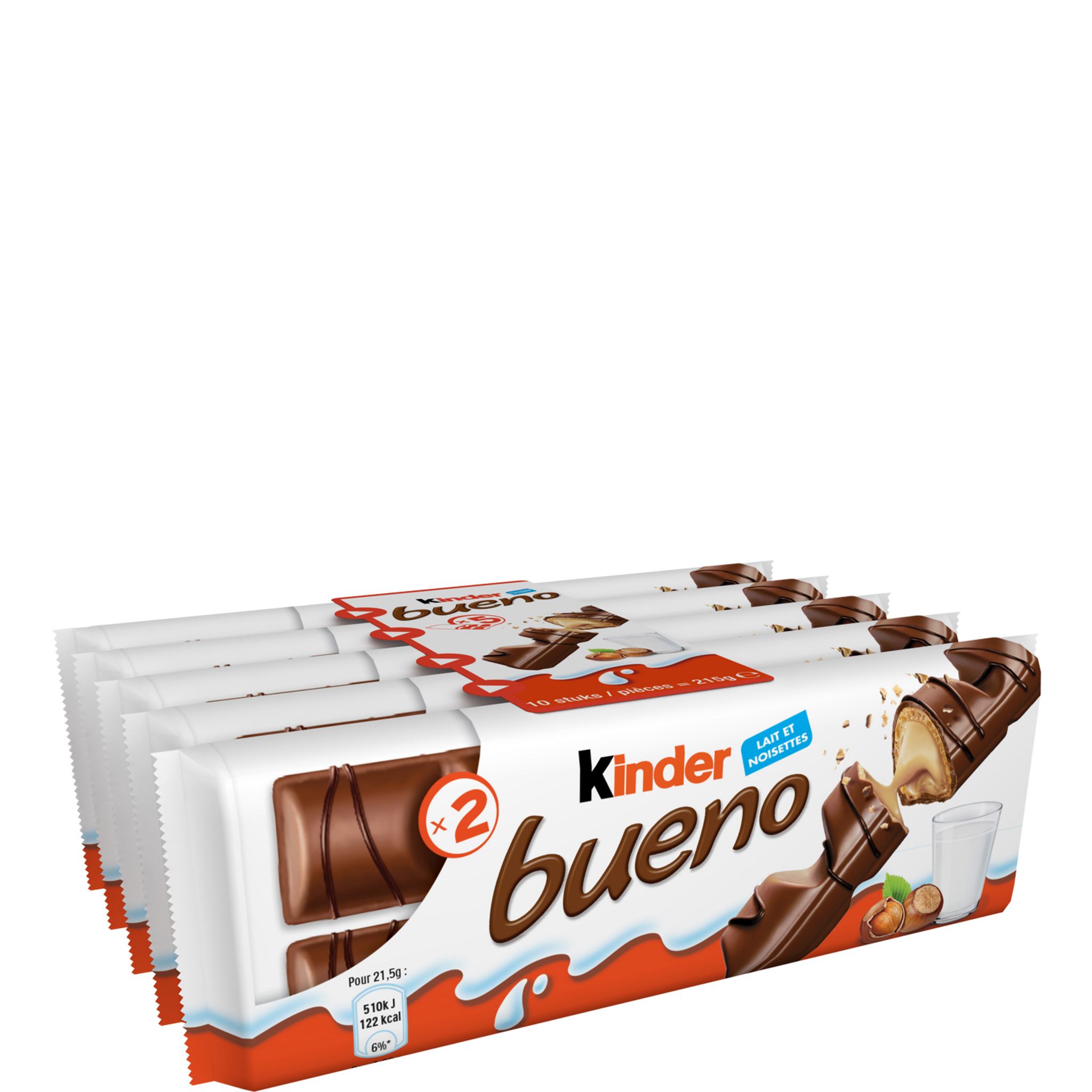 KINDER Bueno barres chocolatées  5x2 barres 215g