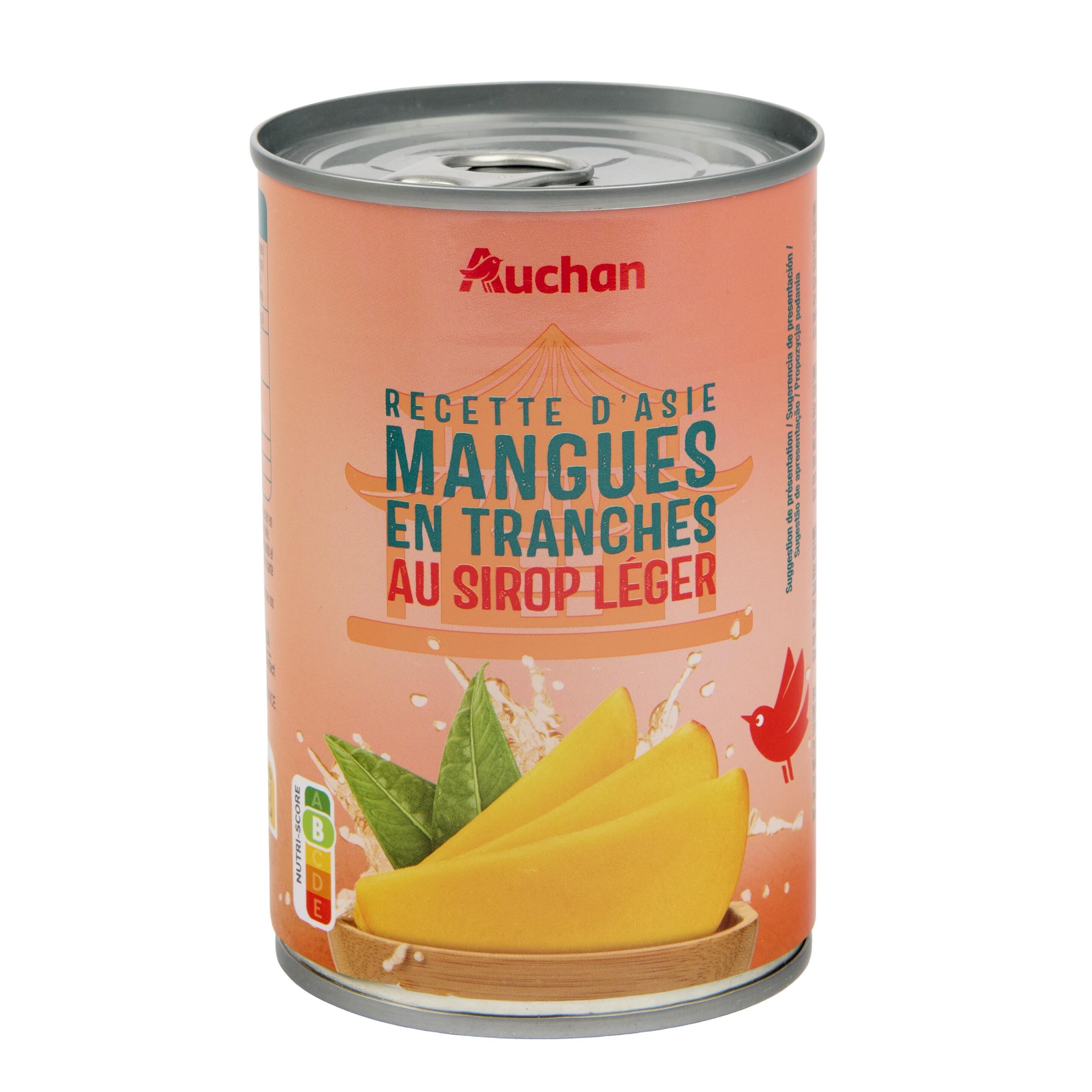 Voir la diapositive 4 : AUCHAN Mangue au sirop 230g