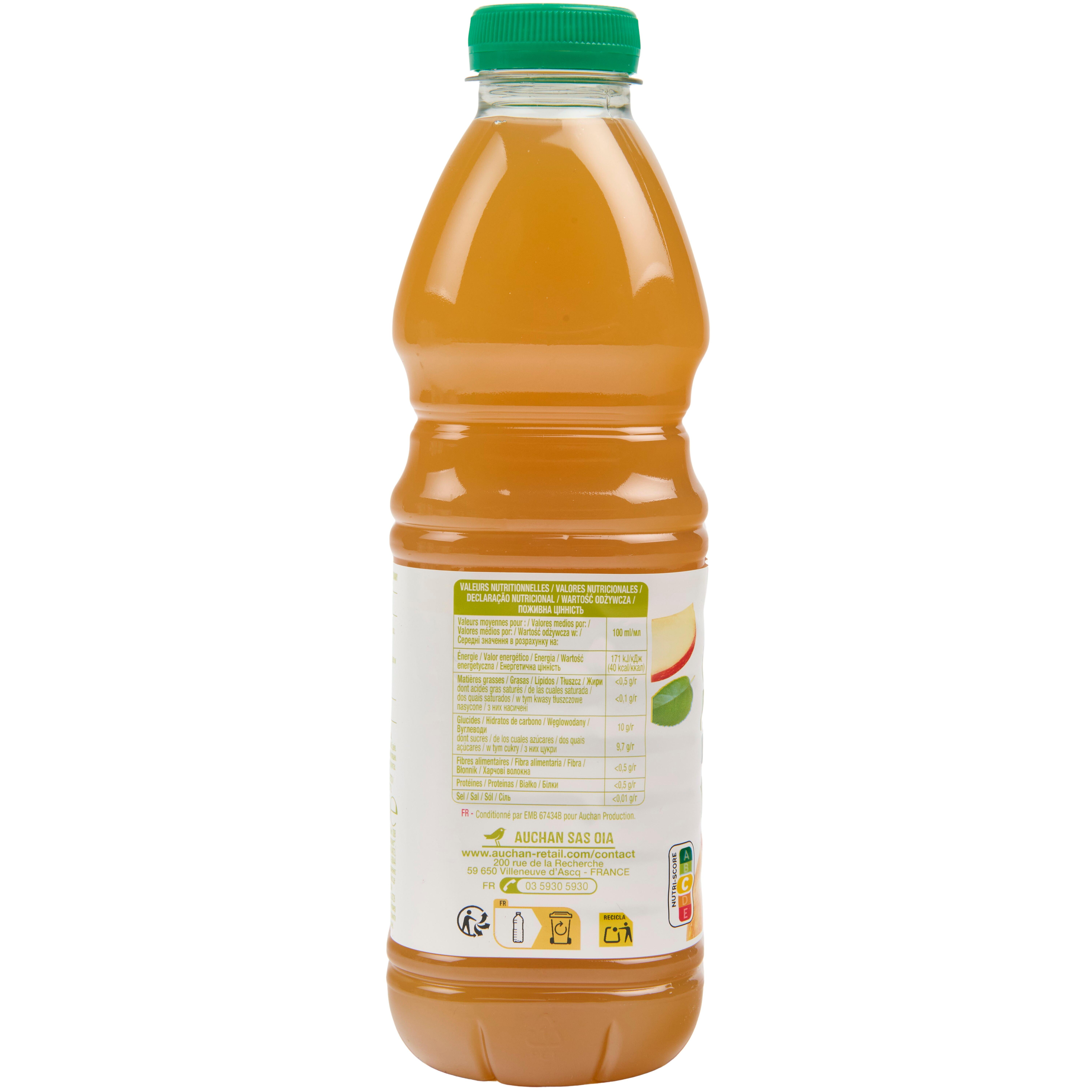 Voir la diapositive 2 : AUCHAN Pur jus de pomme douce 1l