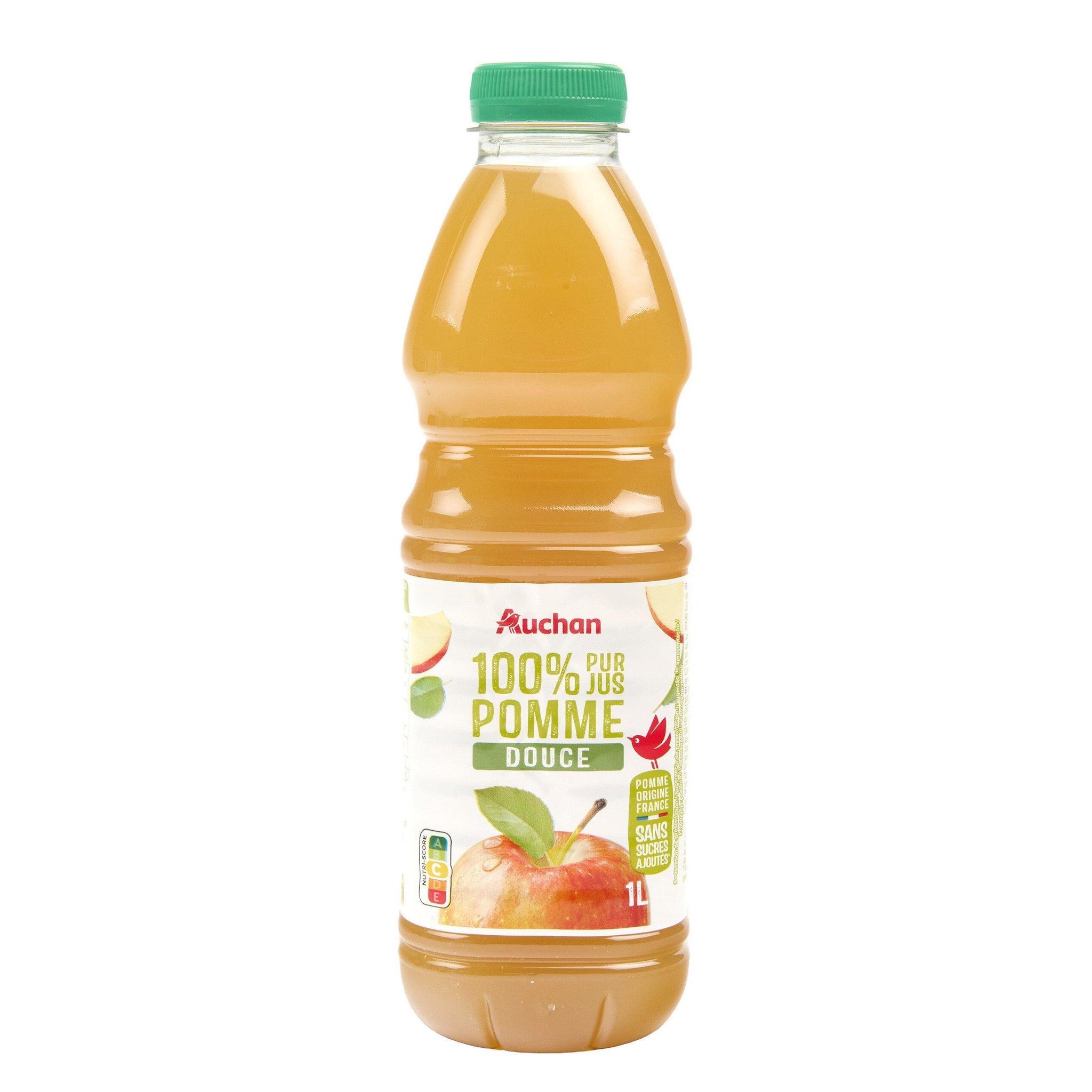 Voir la diapositive 2 : AUCHAN Pur jus de pomme douce 1l