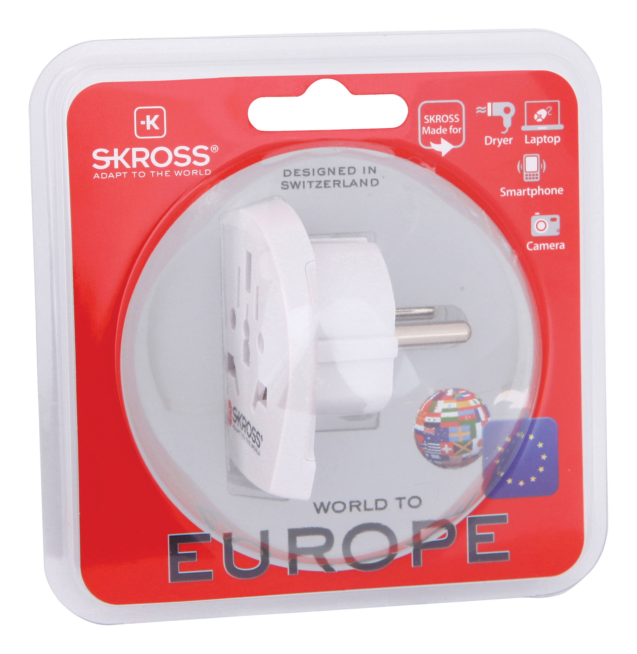 Voir la diapositive 3 : SKROSS Adaptateur secteur de voyage - Monde vers Europe