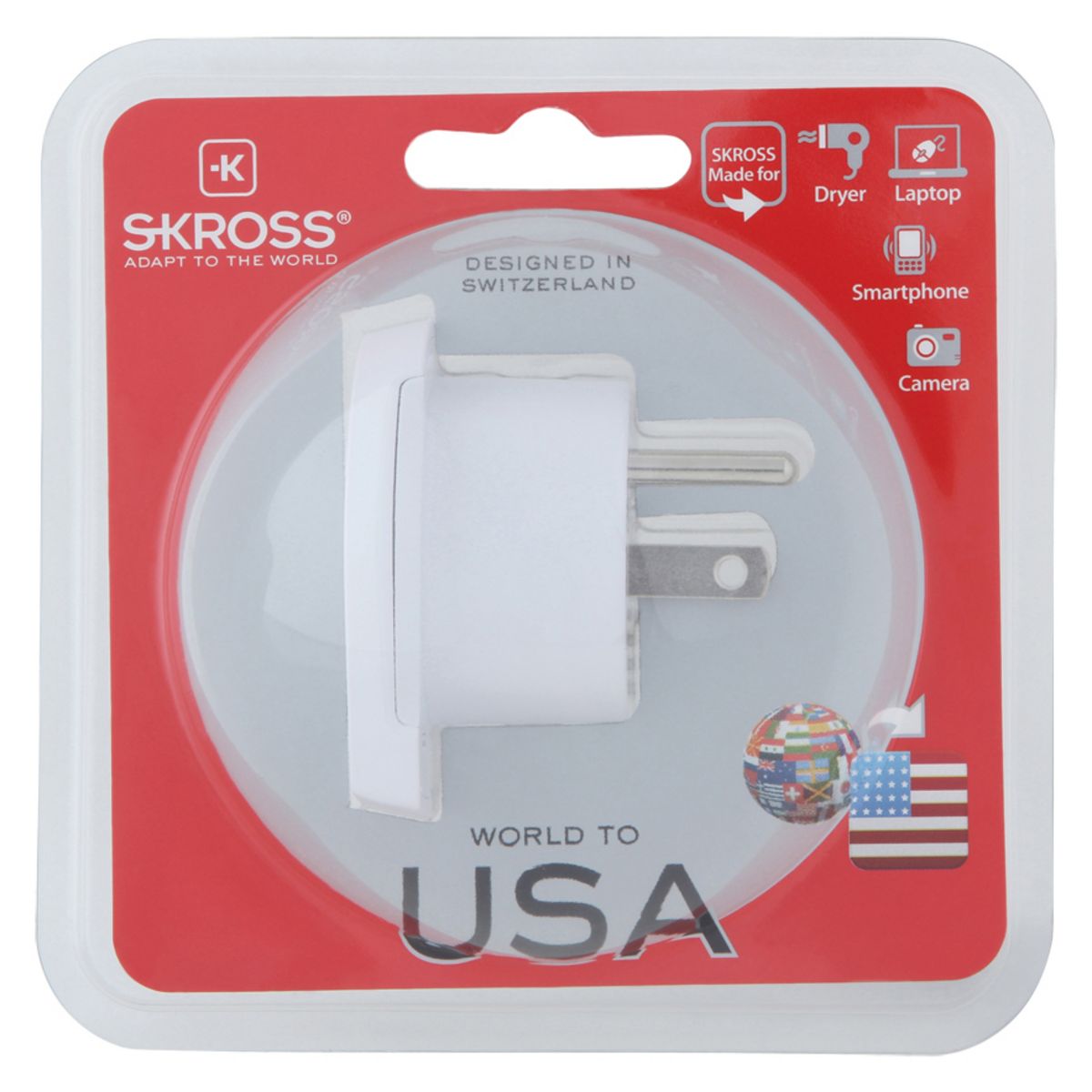 SKROSS Adaptateur secteur de voyage Europe vers USA