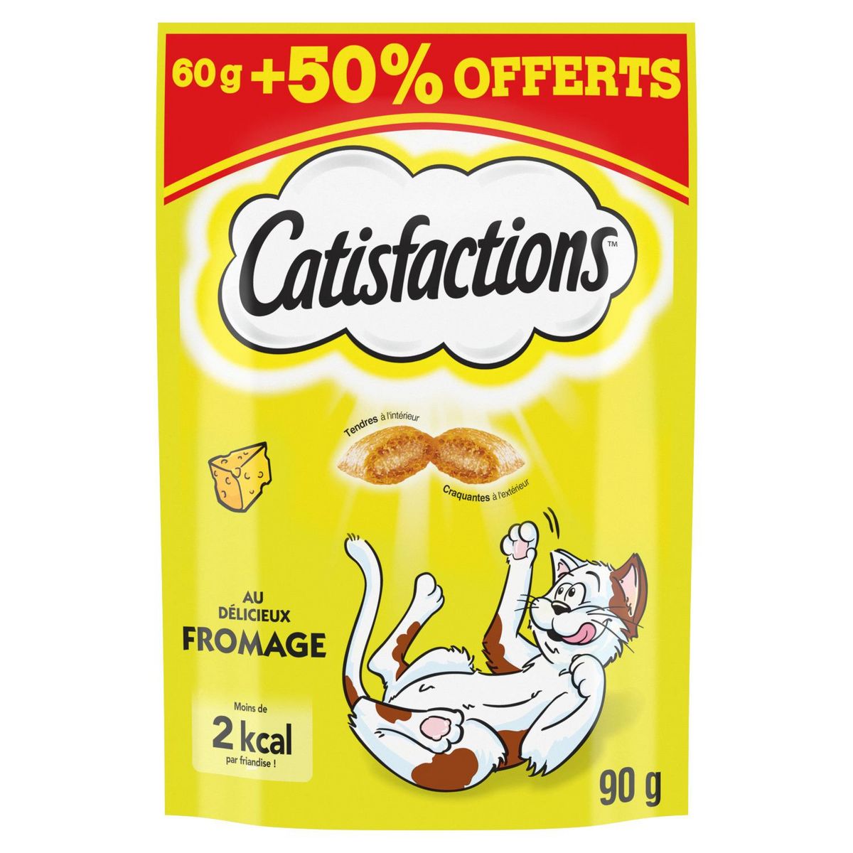 CATISFACTIONS Friandises au fromage pour chat 60g+50% offerts 90g
