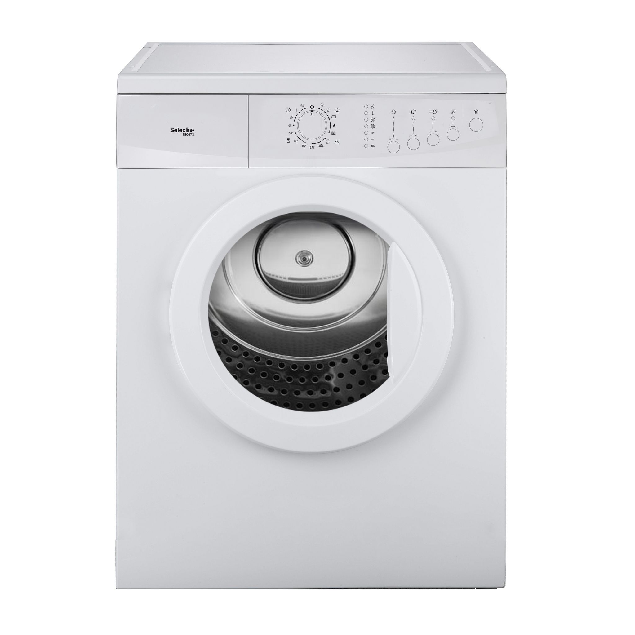 Voir la diapositive 2 : SELECLINE Sèche-linge hublot DV-60Q8I, 6 Kg, Evacuation, C