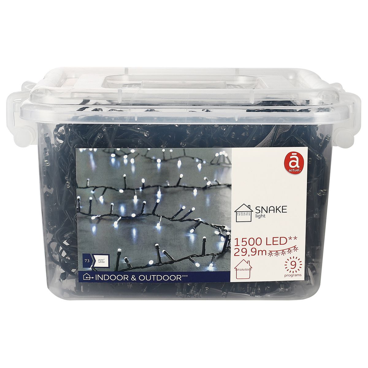 ACTUEL Guirlande Extérieure 1500 LED Blanc Froid 33 m