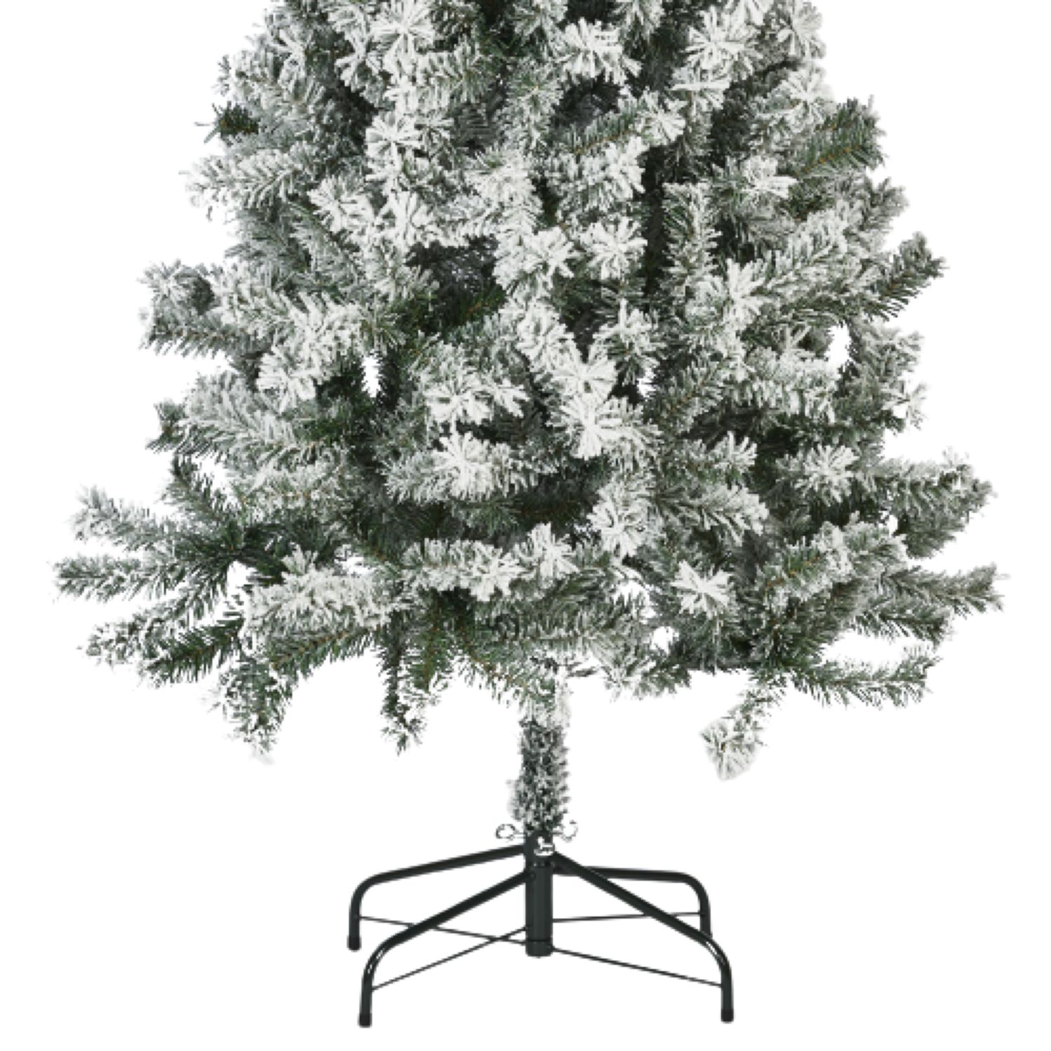 Voir la diapositive 4 : ACTUEL Sapin Artificiel Enneigé - Hauteur 210 cm 668 Branches avec support en métal